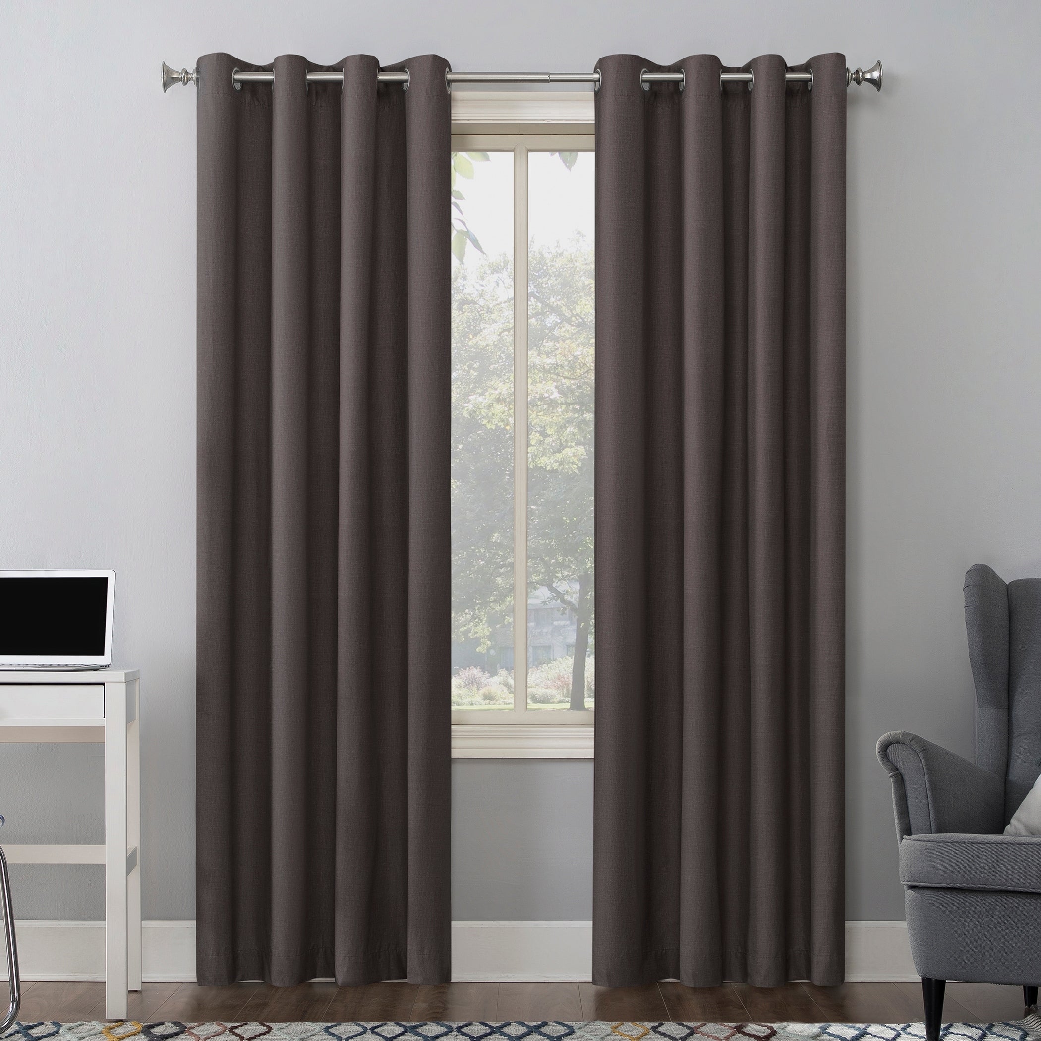 Sun Zero Duran Thermal Insulated Total Blackout Grommet 1-Piece Curtain Panel, Single Panel