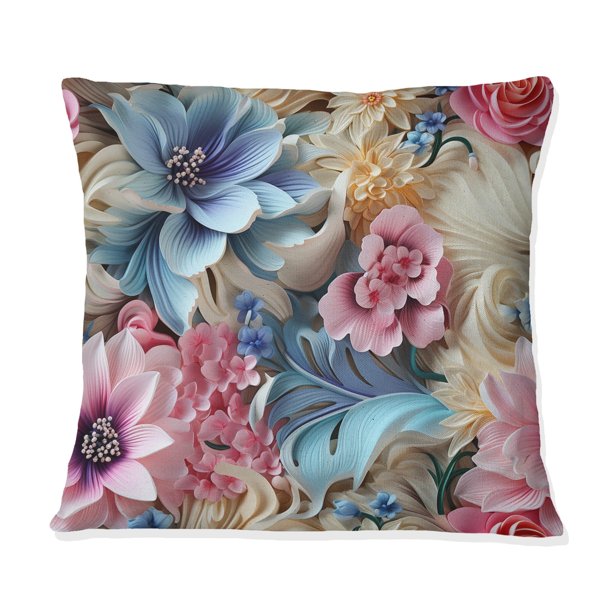 Designart Vintage Pastel Harmonous Paisley Dreams III Floral Printed Throw Pillow