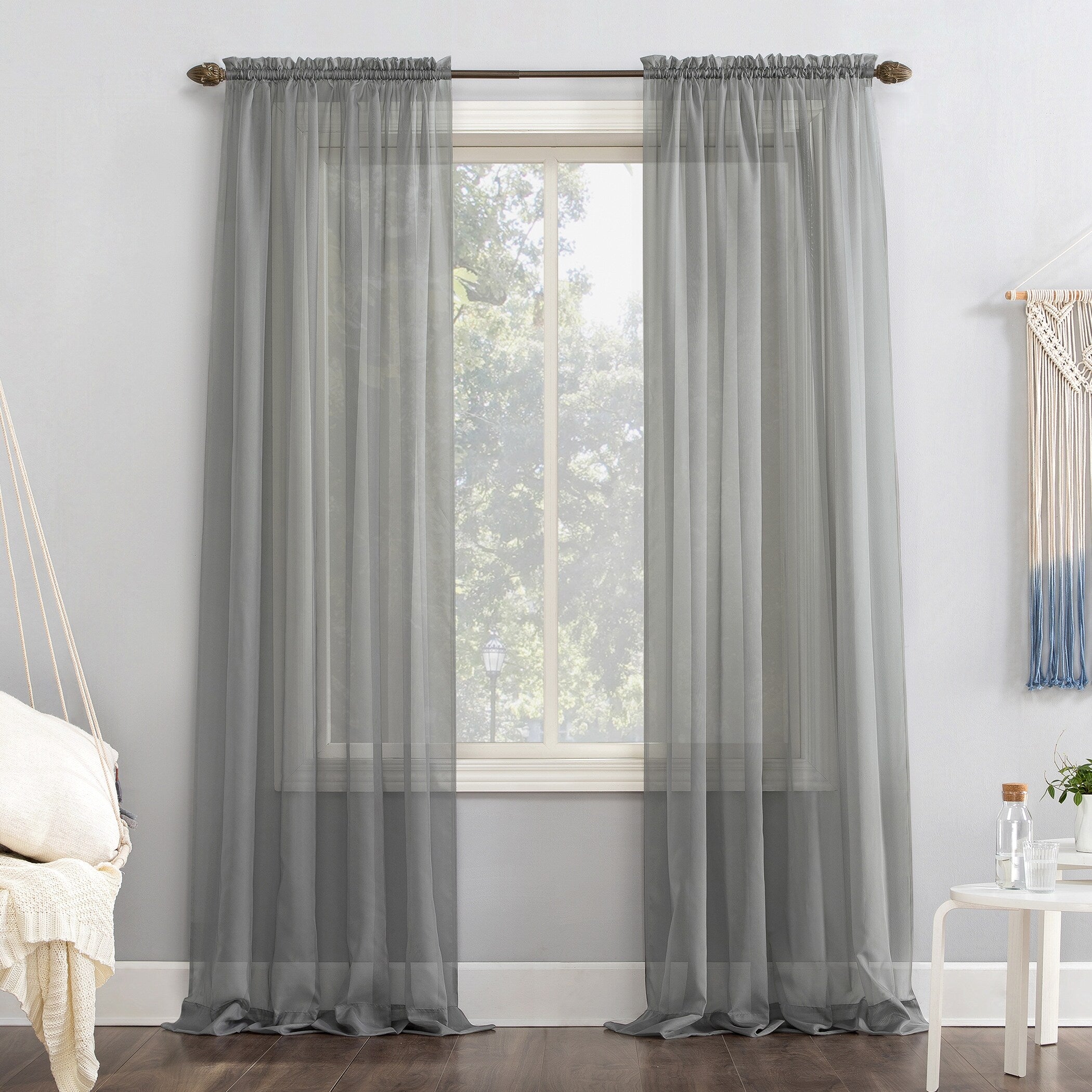 No. 918 Emily Voile Sheer Rod Pocket 1-Piece Curtain Panel, Single Panel