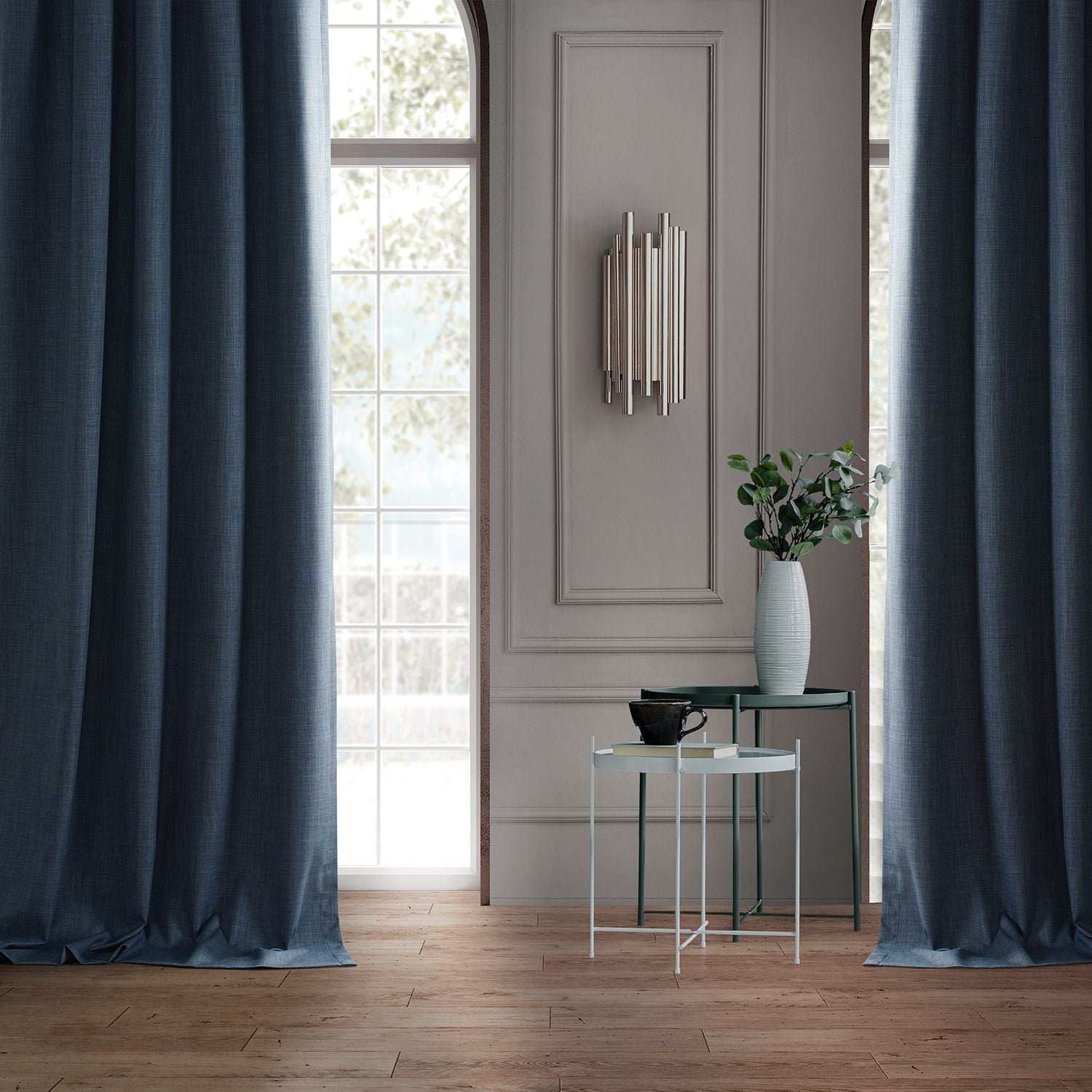 Exclusive Fabrics Performance Linen Luxury Blackout Curtains (1 Panel) - Thermal Insulation, Elegant Blackout Drapery