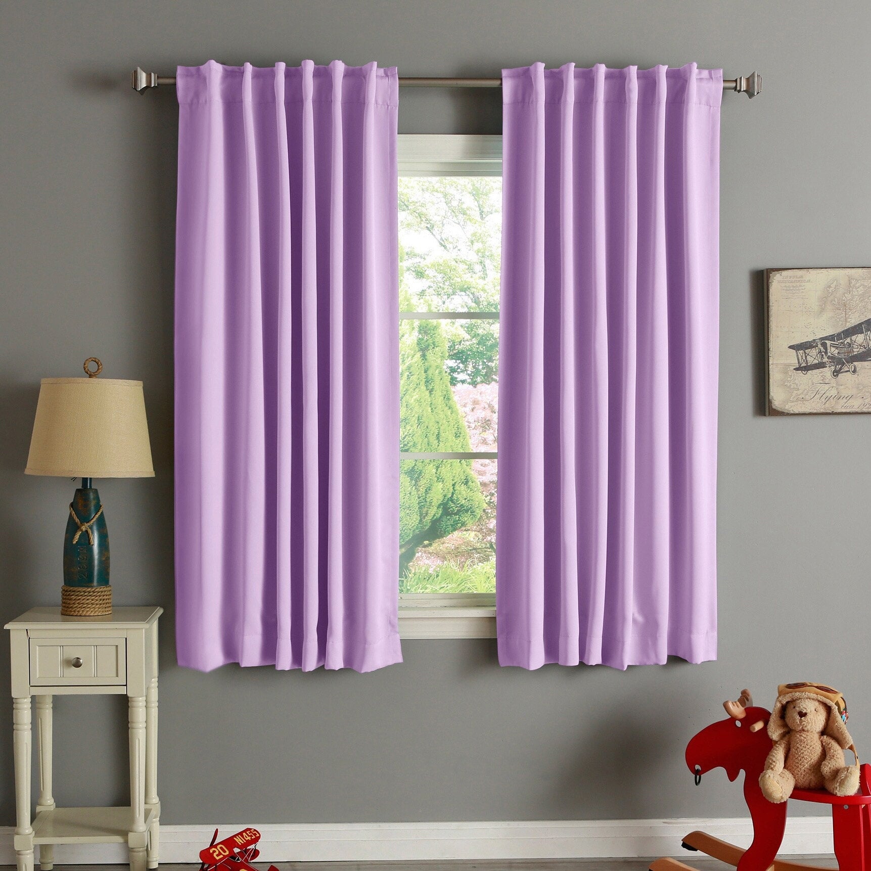 Aurora Home Insulated Thermal 63-inch Blackout Curtain Panel Pair