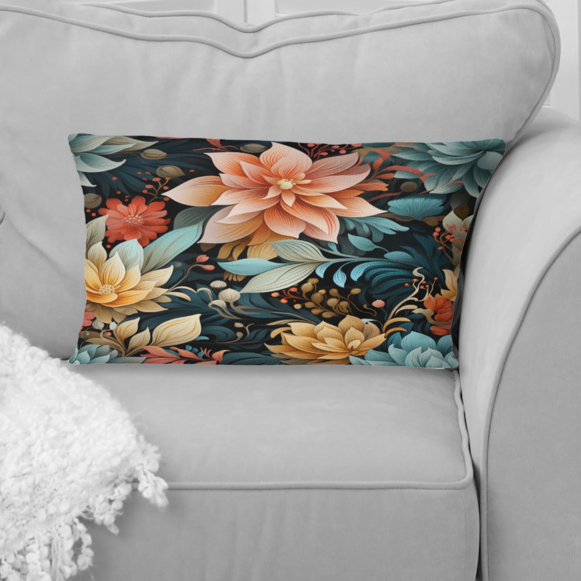 Designart Ultramodern Botanics Floral Pattern III Floral Printed Throw Pillow