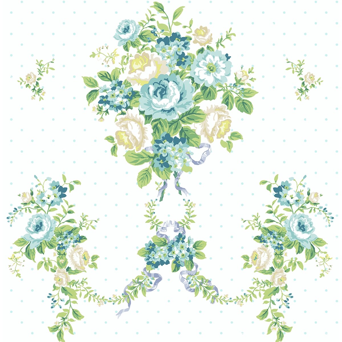 Seabrook Designs Floral Bouquets Unpasted Wallpaper