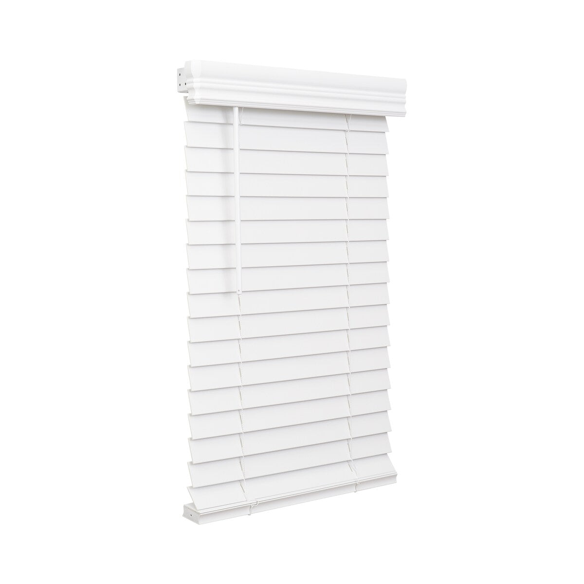 2 Cordless Faux Wood Blind - Bright White