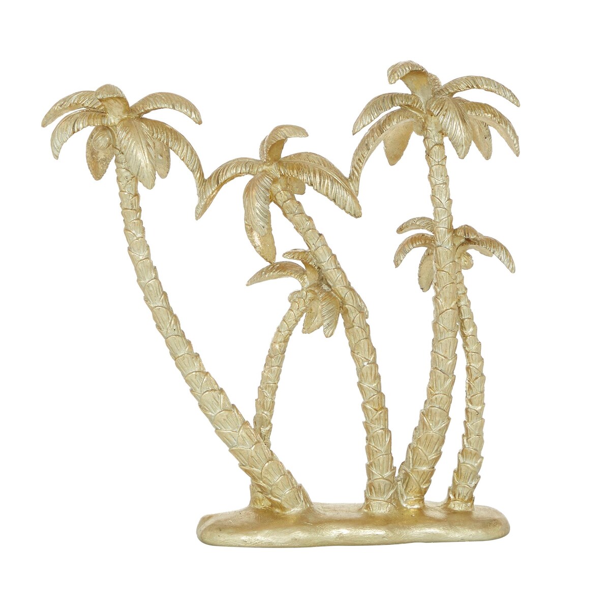 Polyresin Tree Palm Decorative Sculpture - Gold - Roche River Decor