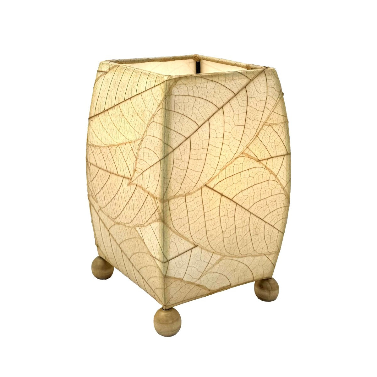 Eangee Handmade Mini Square Cocoa Leaf Lamp