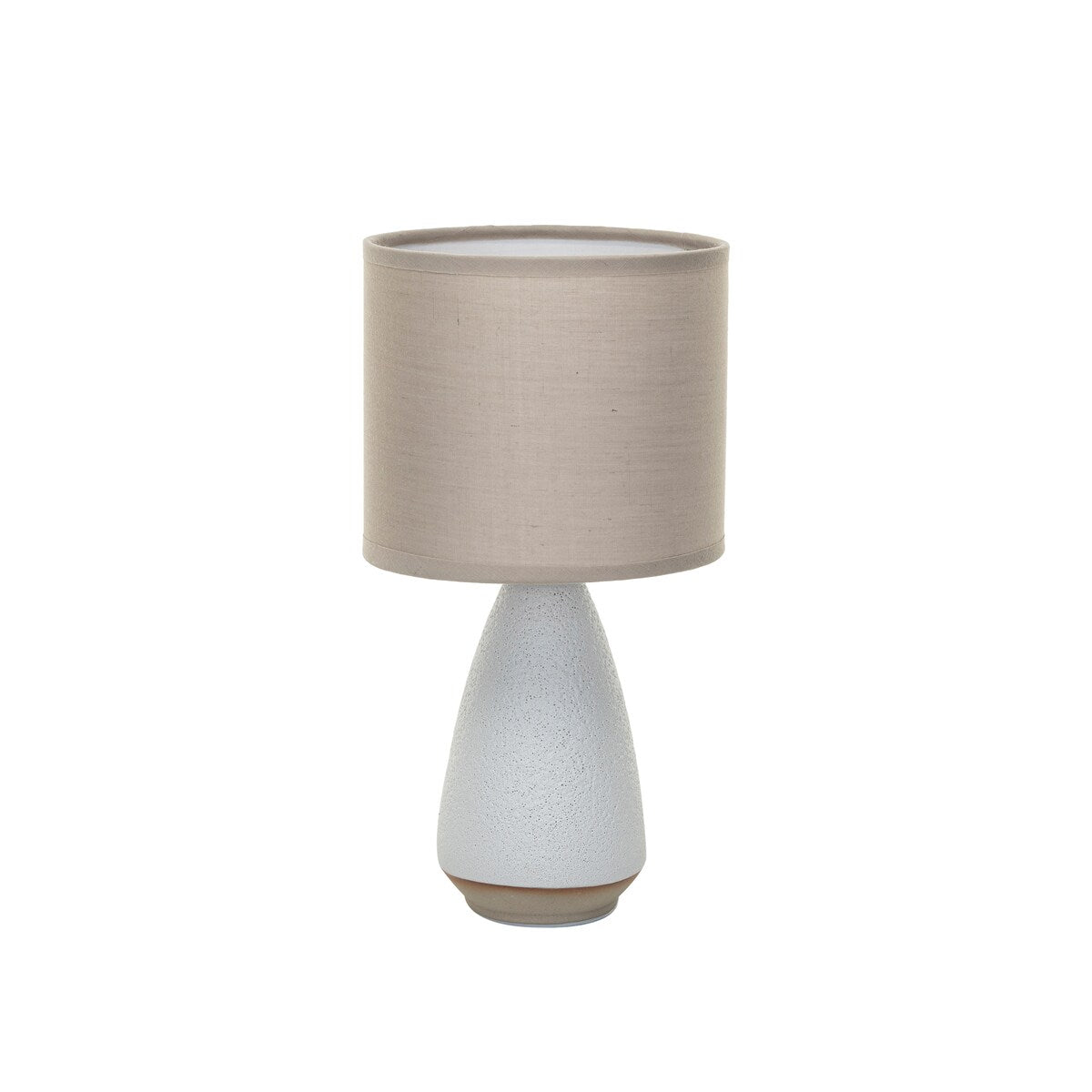 Stoneware Table Lamp with Linen Shade and Speckled Finish - 5.9L x 5.9W x 10.8H