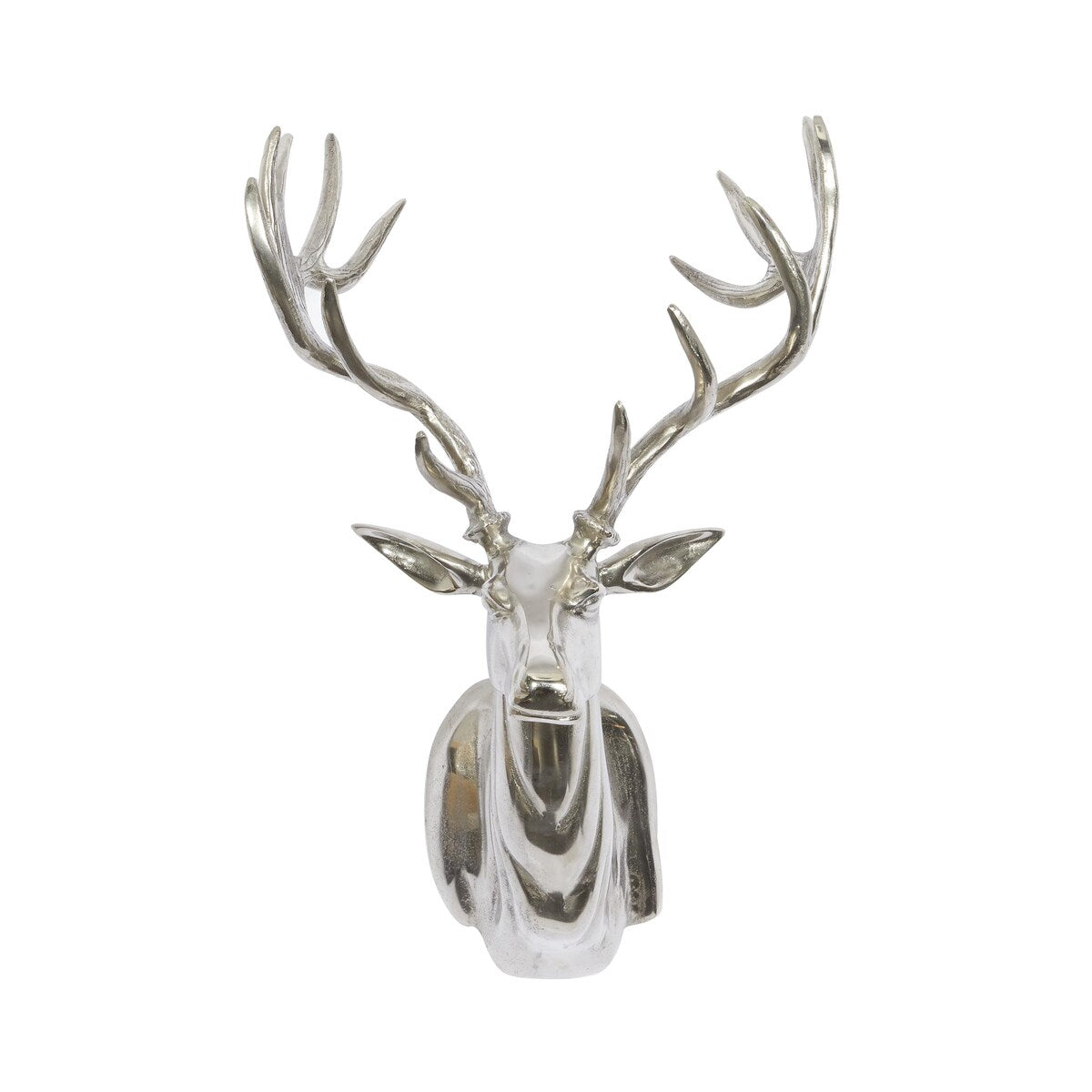 Aluminum Metal Deer Head Home Wall Decor - Silver - Roche River Decor