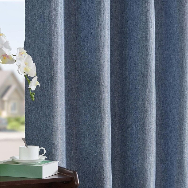 Blackout Curtains 84 Inch Length, 2 Panel Set, Living Room Insulated Curtains - 84L x 54W