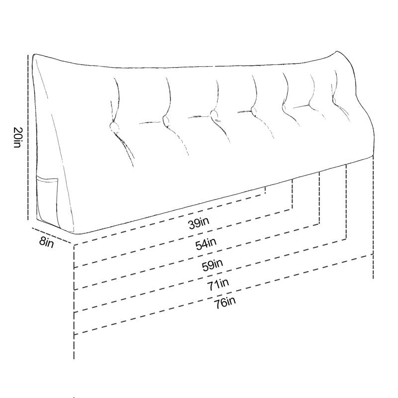 WOWMAX Bed Rest Wedge Reading Pillow Headboard Back Support Cushion