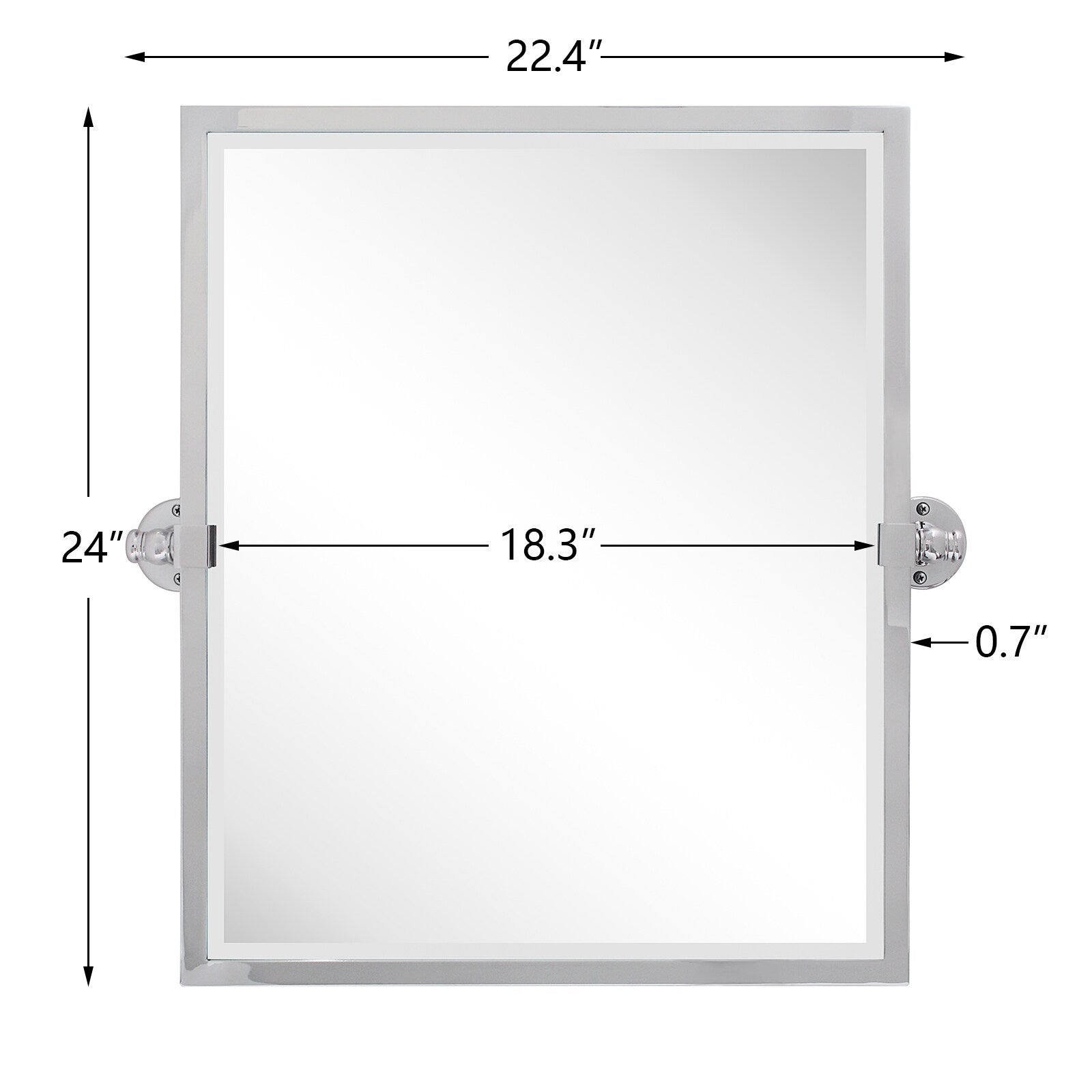 TEHOME Blakley Rectangle Metal Wall Mirror