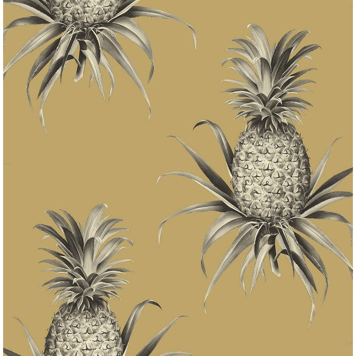 Seabrook Designs Calusa Queen Pineapples Unpasted Wallpaper