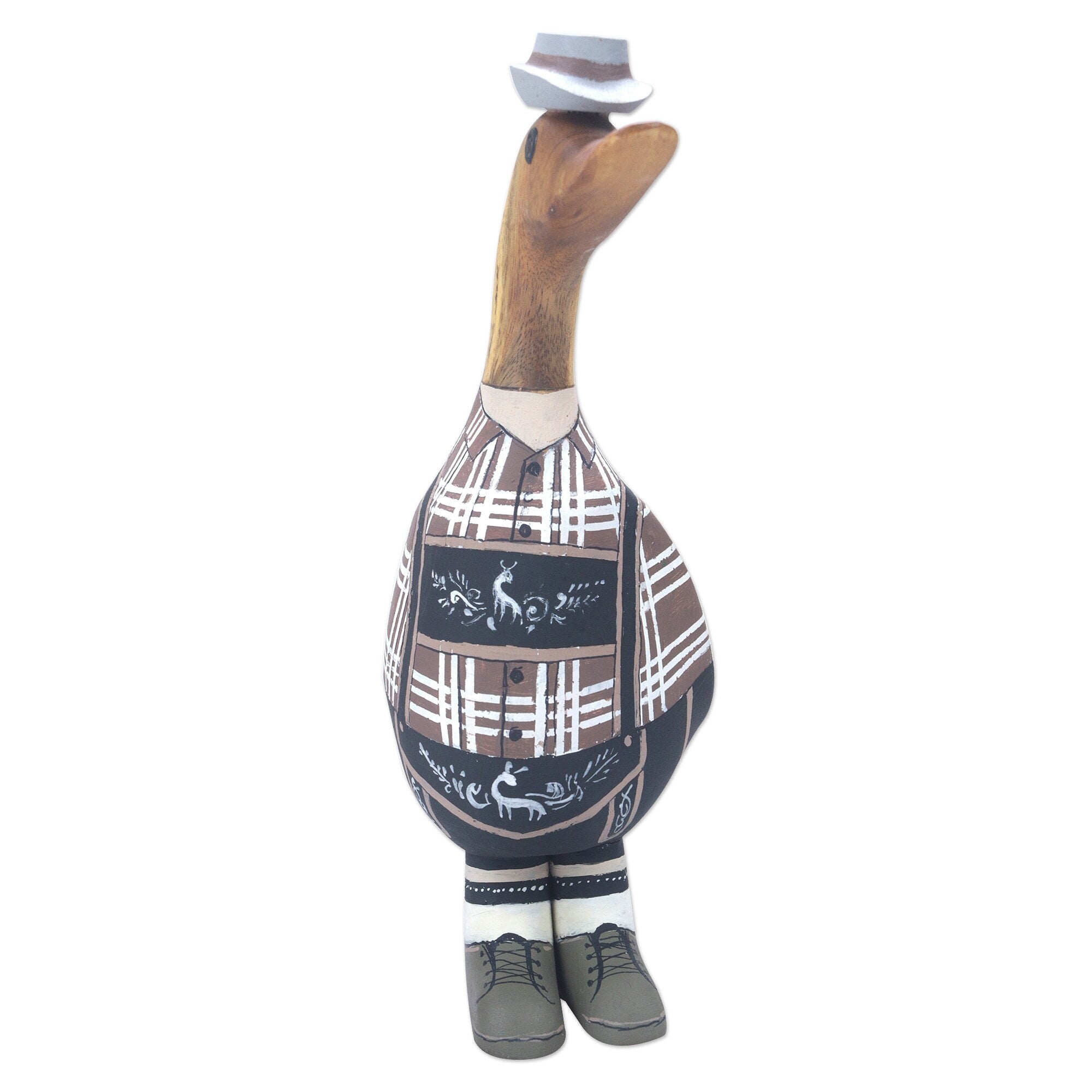 Novica Handmade Mister Duck In Germany Wood Sculpture