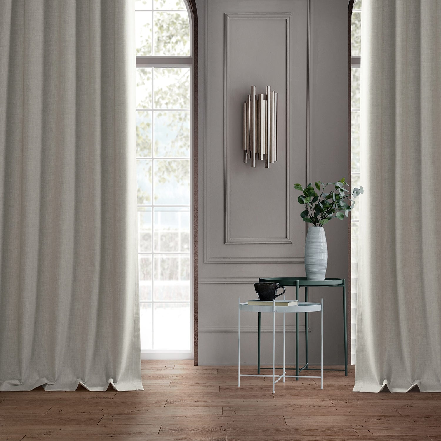 Exclusive Fabrics Performance Linen Luxury Blackout Curtains (1 Panel) - Thermal Insulation, Elegant Blackout Drapery