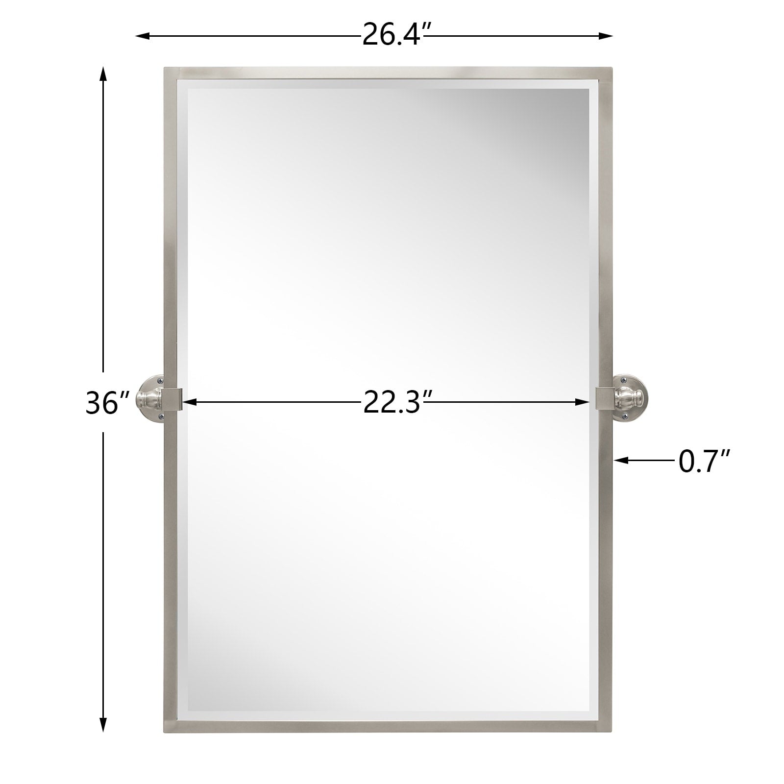 TEHOME Blakley Rectangle Metal Wall Mirror