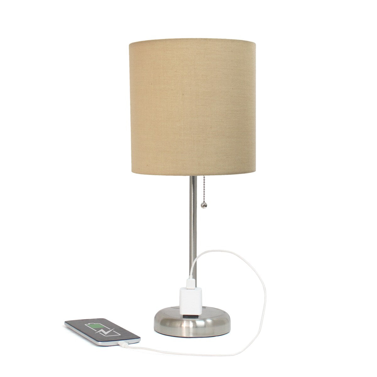 Simple Designs 9.5 Desk Lamp with Charging Outlet and LED Bulb Included - 19.50