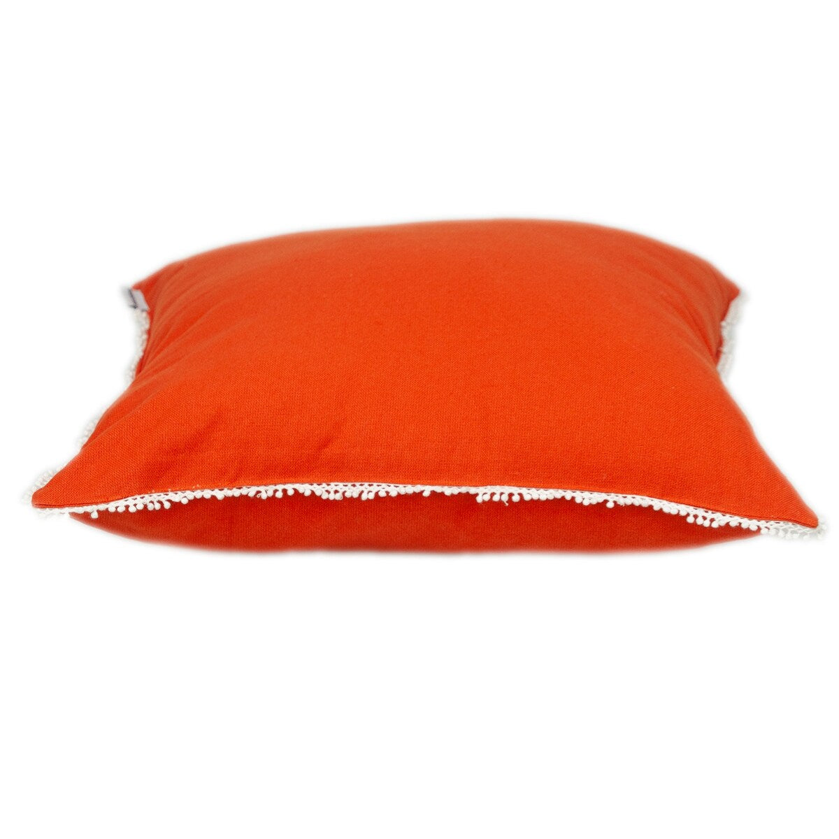 Parkland Collection Transitional Solid Orange Square 20 x 20 Pillow