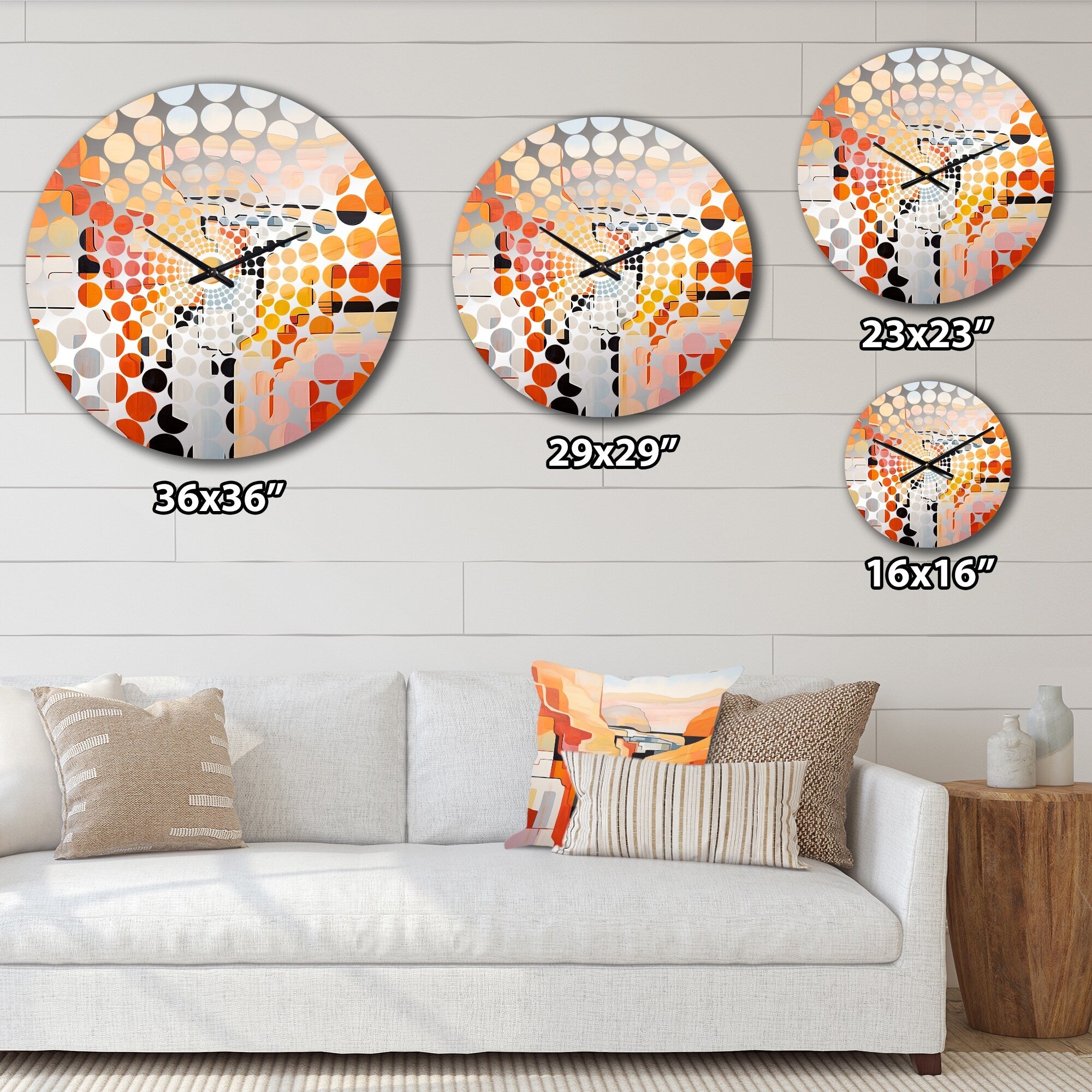 Designart Abstract Canyon Desert Storm I Orange Canyon Clocks Traditional Wall Clocks For Hallway Décor