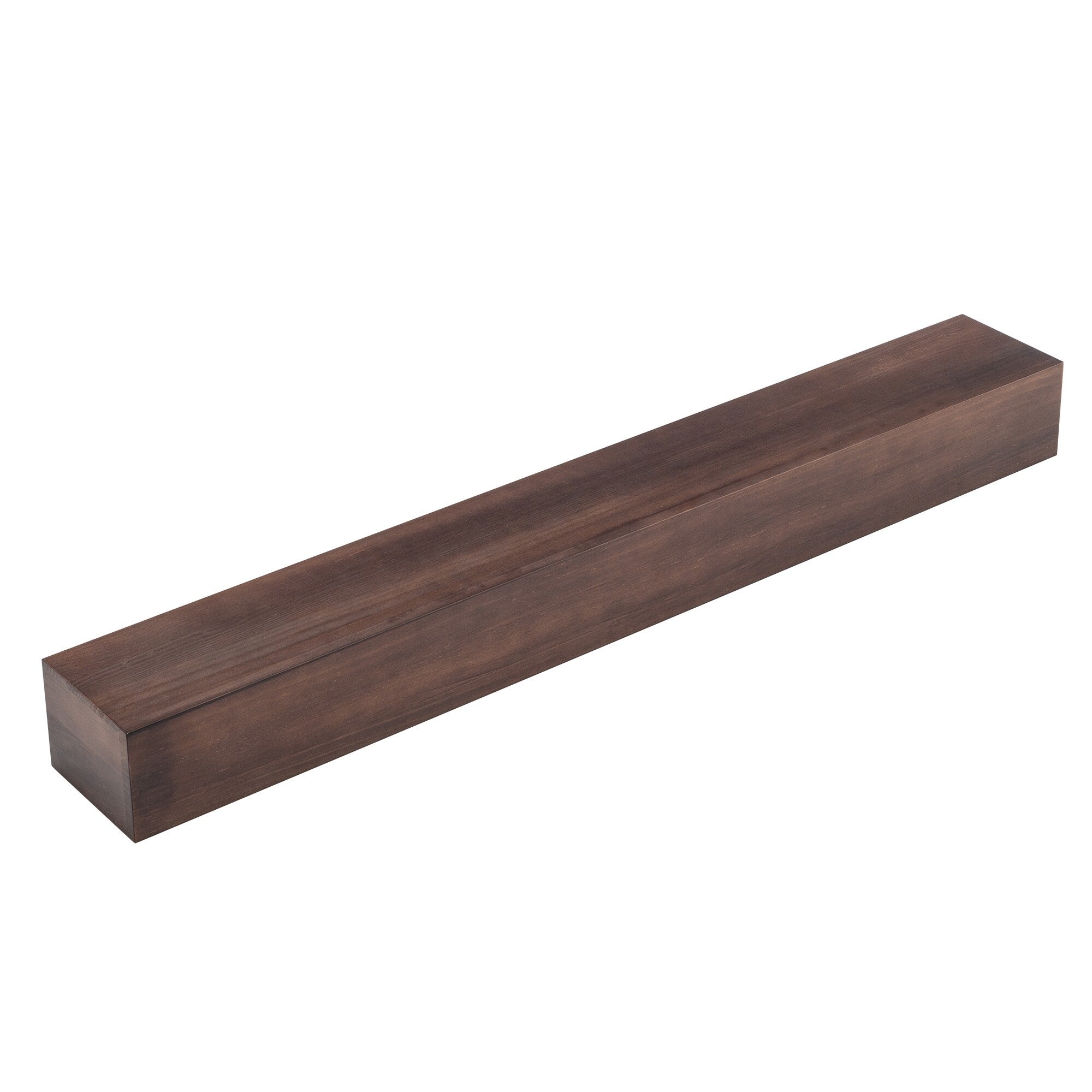 Solid Pine Wall Mounted 72-inch Fireplace Mantel Floating Shelf Brown