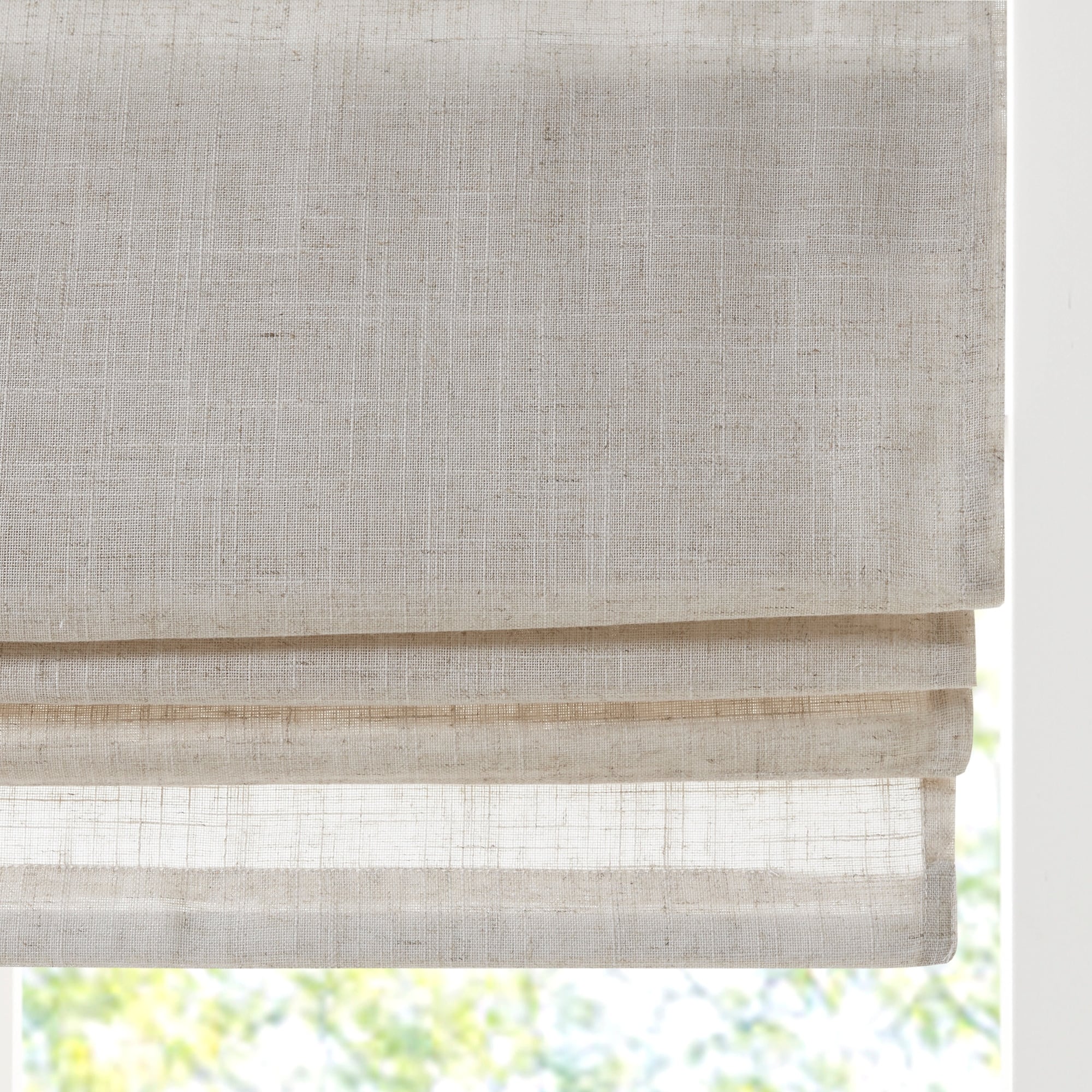 Madison Park Suvi Linen Blend Light Filtering Cordless Roman Shade