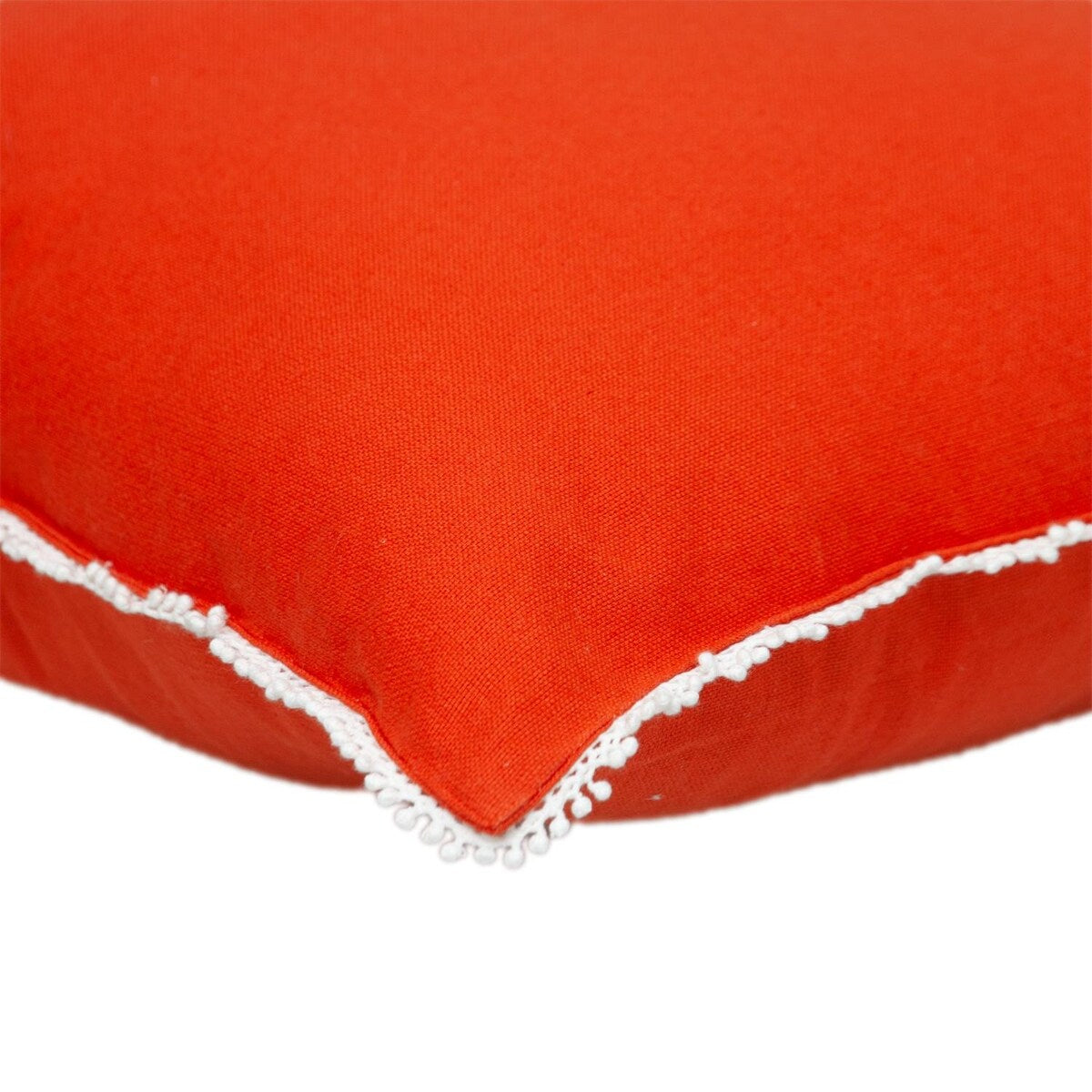 Parkland Collection Transitional Solid Orange Square 20 x 20 Pillow