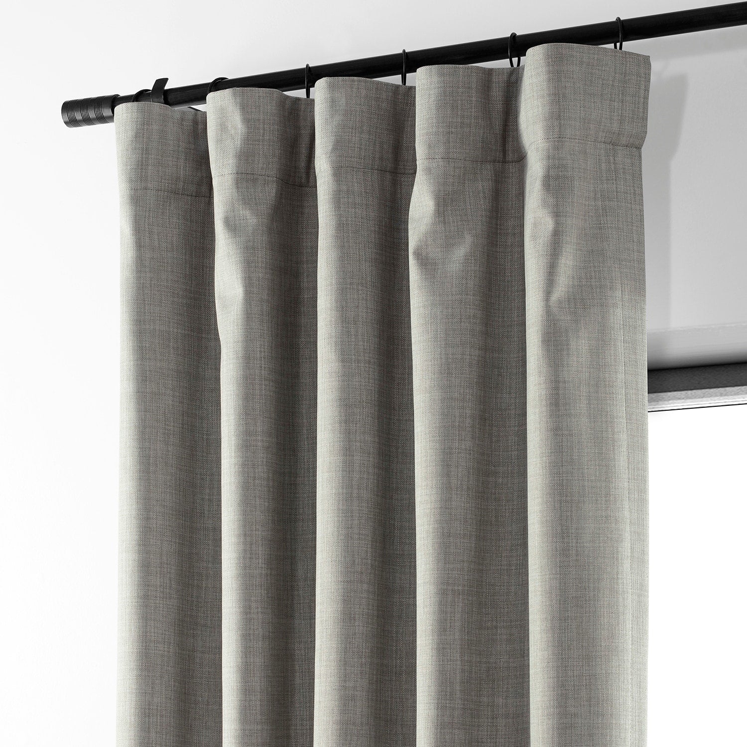 Exclusive Fabrics Performance Linen Luxury Blackout Curtains (1 Panel) - Thermal Insulation, Elegant Blackout Drapery