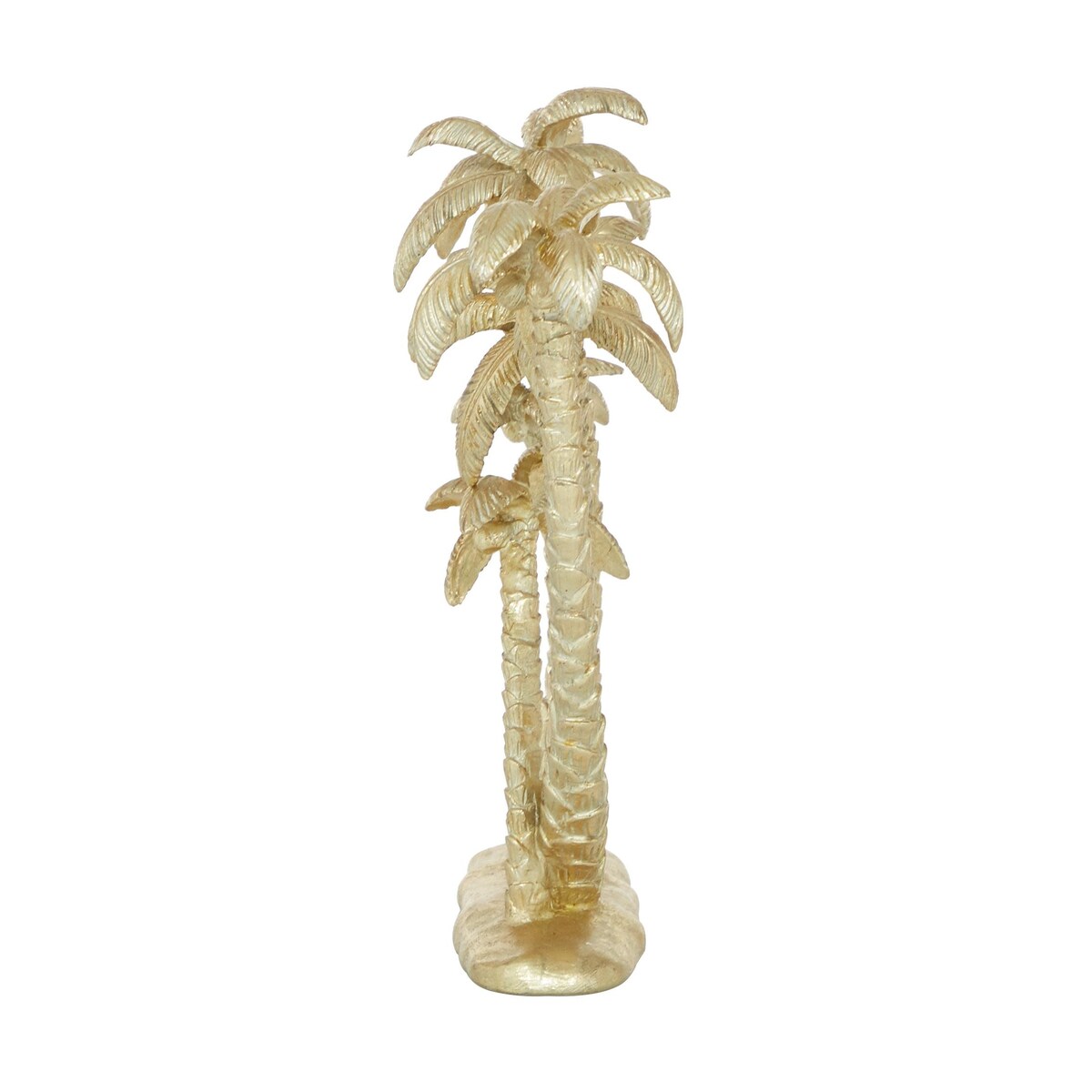 Polyresin Tree Palm Decorative Sculpture - Gold - Roche River Decor