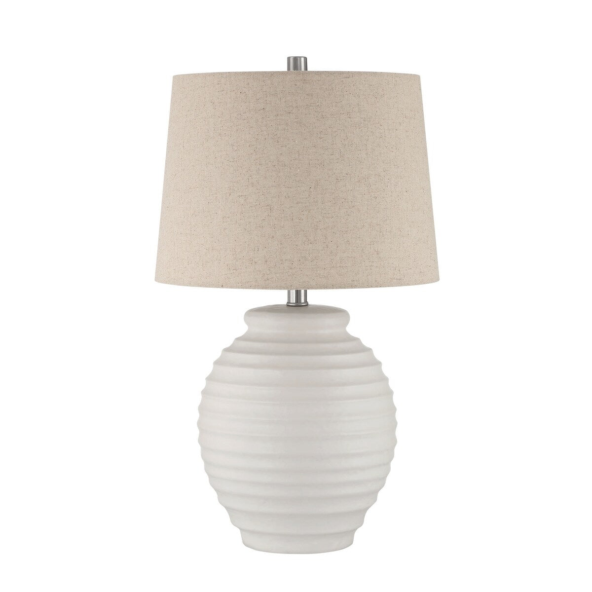 23.75 Coastal Beige Ceramic Table Lamp Set - Set of 2