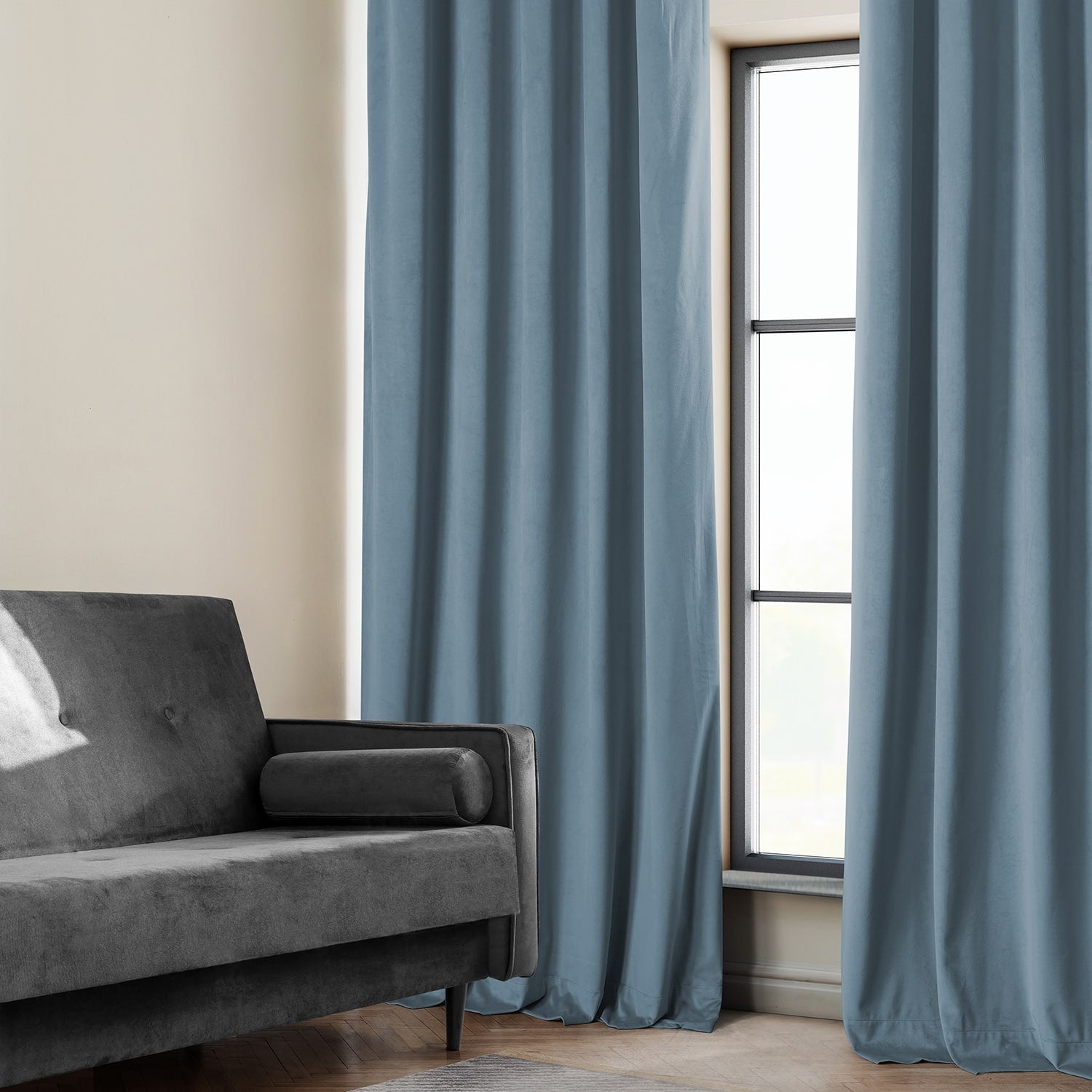 Exclusive Fabrics Heritage Plush Velvet Room Darkening Curtain (1 Panel) - Luxurious Single Drapery for Enhanced Room Darkening