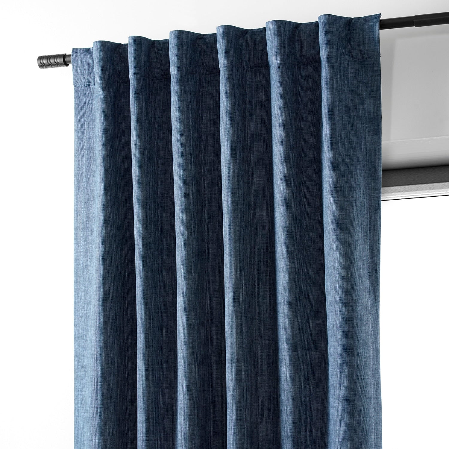 Exclusive Fabrics Performance Linen Luxury Blackout Curtains (1 Panel) - Thermal Insulation, Elegant Blackout Drapery