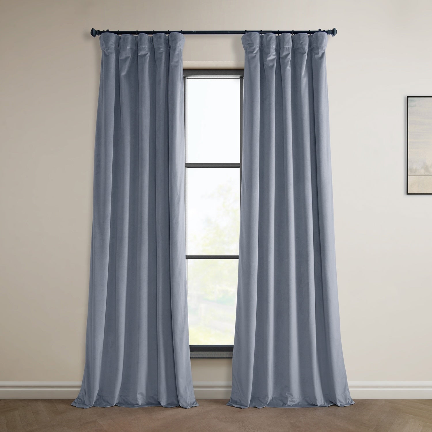 Exclusive Fabrics Heritage Plush Velvet Room Darkening Curtain (1 Panel) - Luxurious Single Drapery for Enhanced Room Darkening