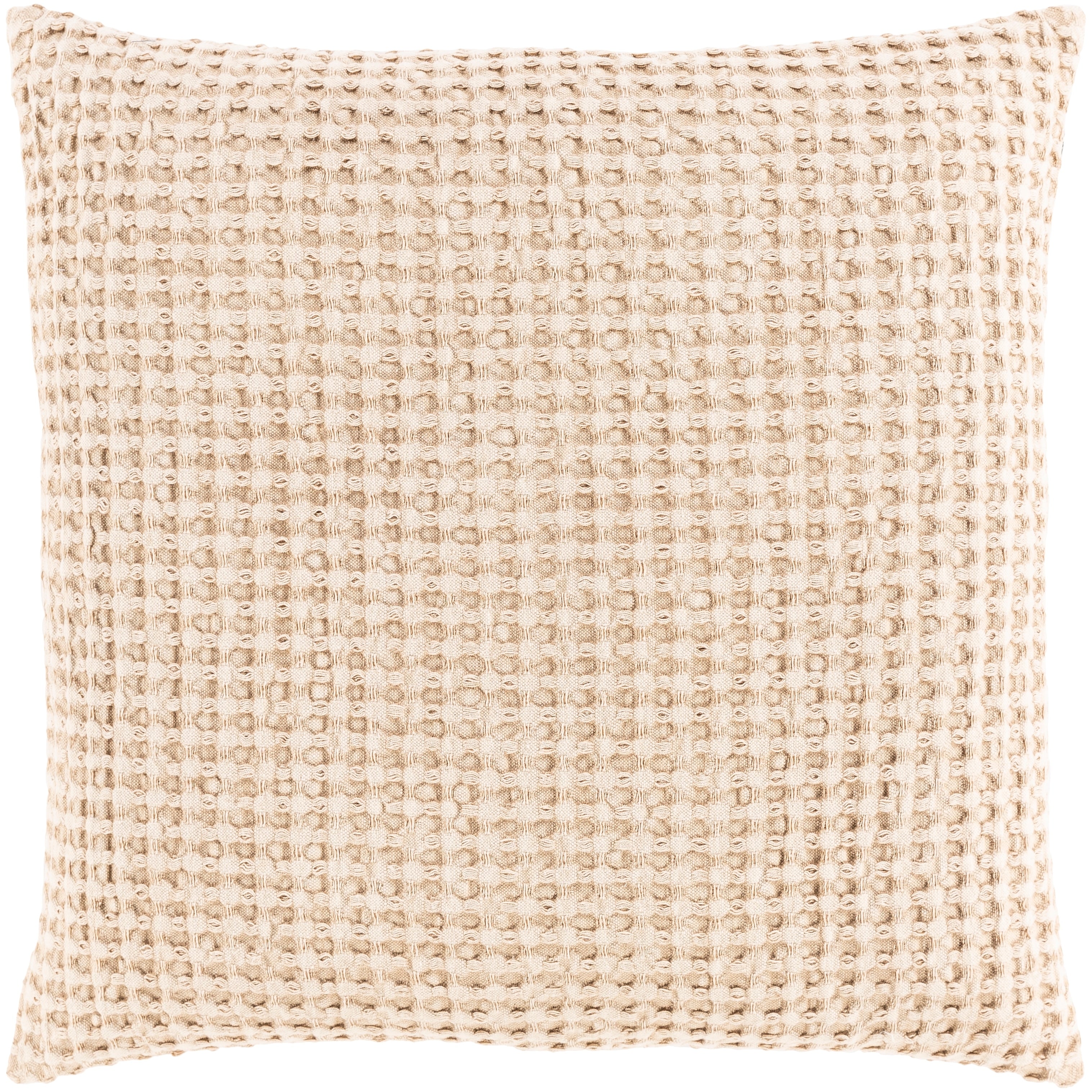 Livabliss Whitley Faded Waffle Weave Cotton Throw Pillow