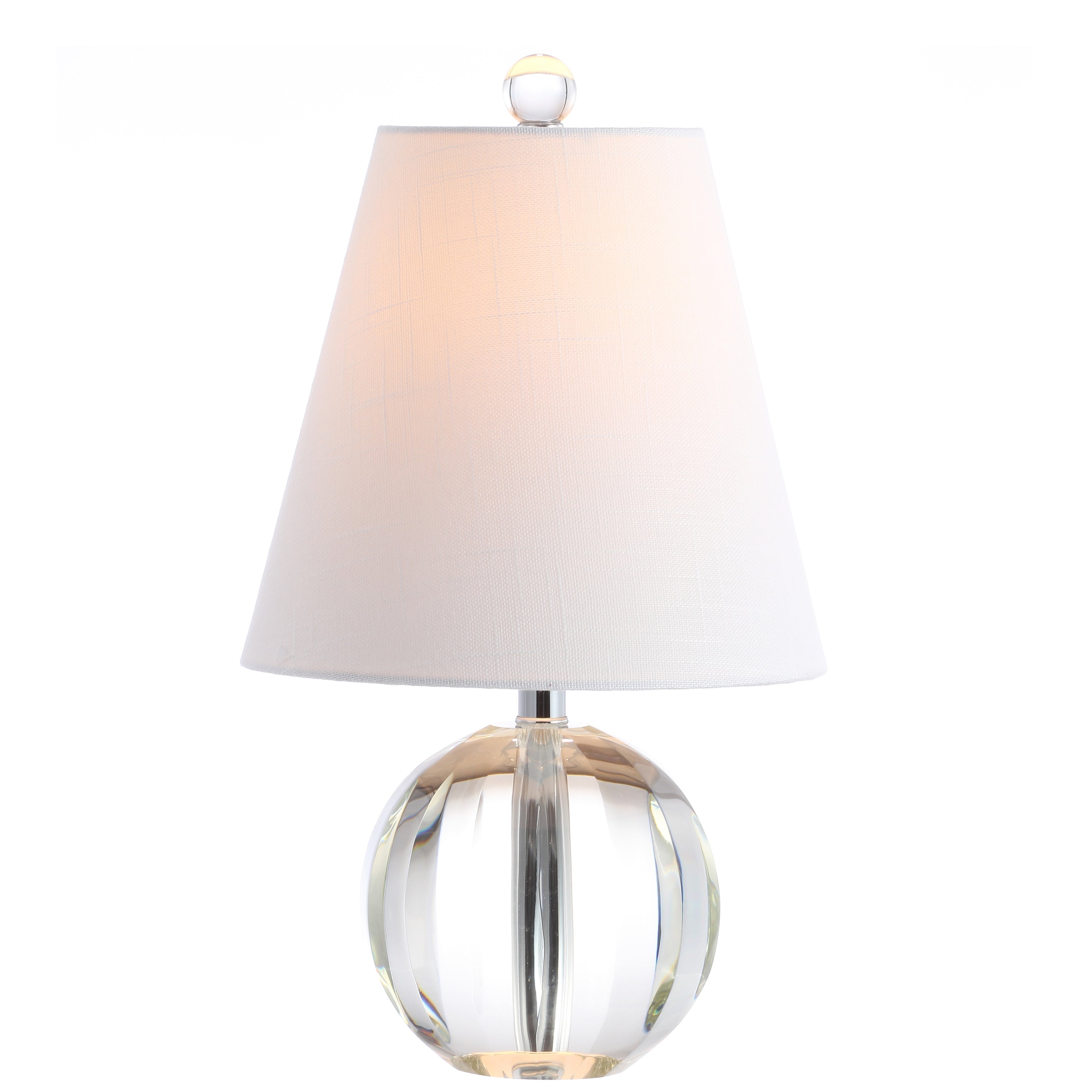 Wyman 16 Crystal Ball/Metal LED Table Lamp, Clear by JONATHAN Y