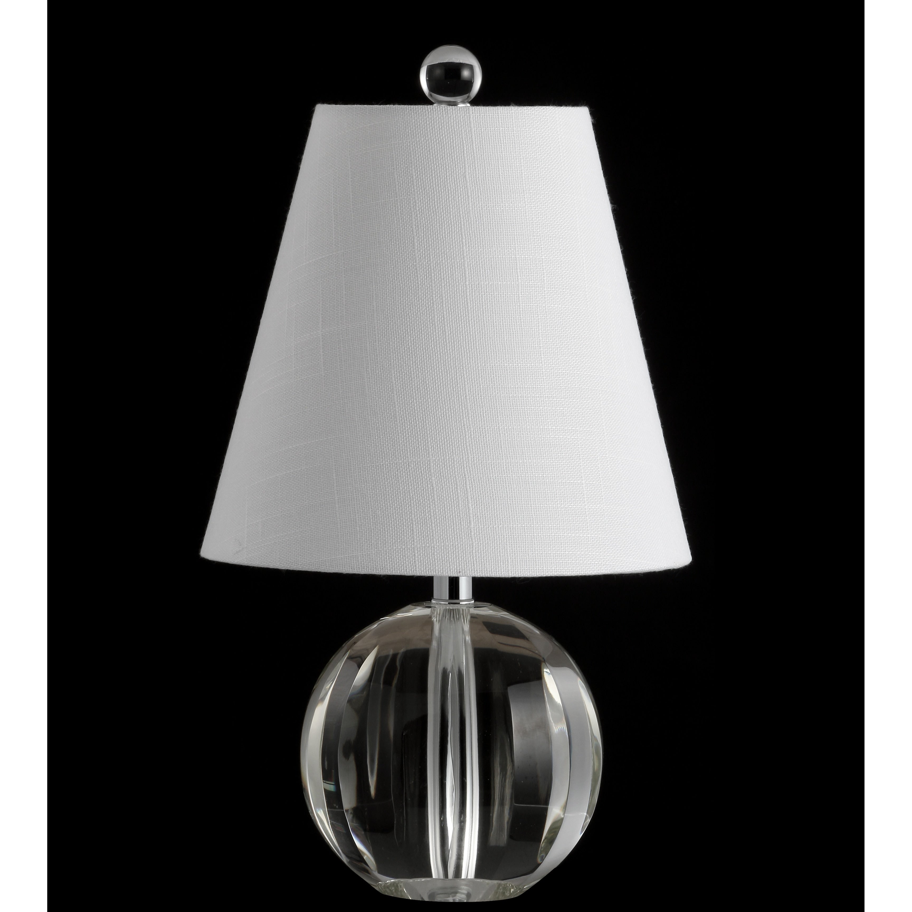 Wyman 16 Crystal Ball/Metal LED Table Lamp, Clear by JONATHAN Y