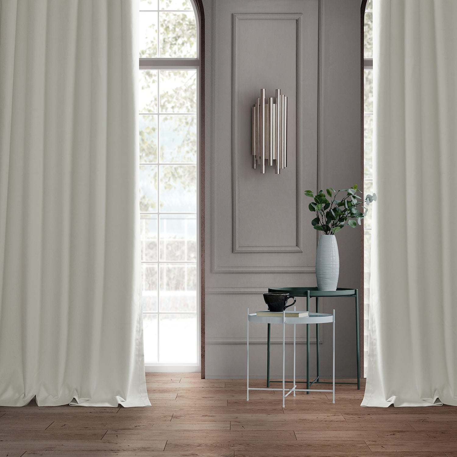 Exclusive Fabrics Performance Linen Luxury Blackout Curtains (1 Panel) - Thermal Insulation, Elegant Blackout Drapery