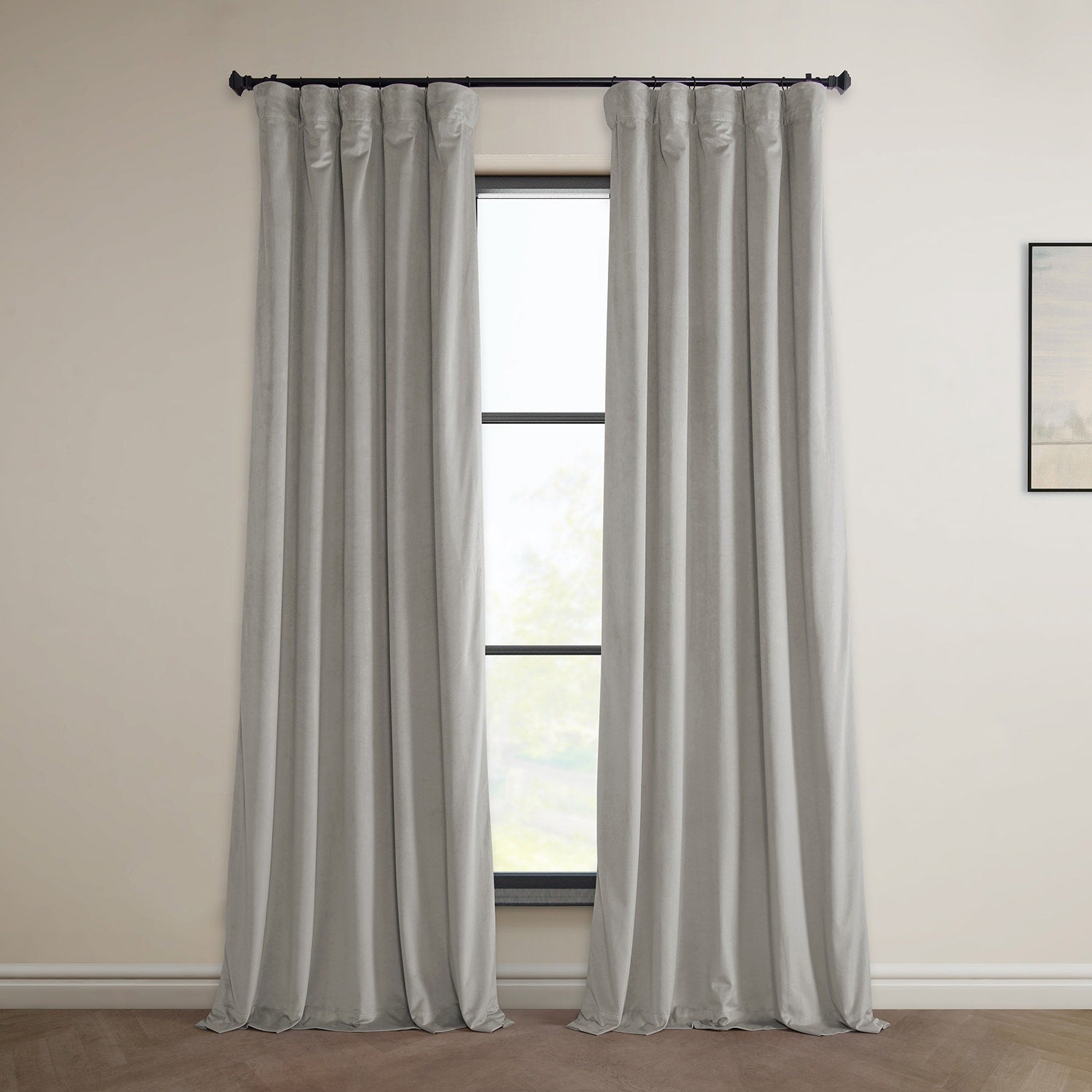 Exclusive Fabrics Heritage Plush Velvet Room Darkening Curtain (1 Panel) - Luxurious Single Drapery for Enhanced Room Darkening