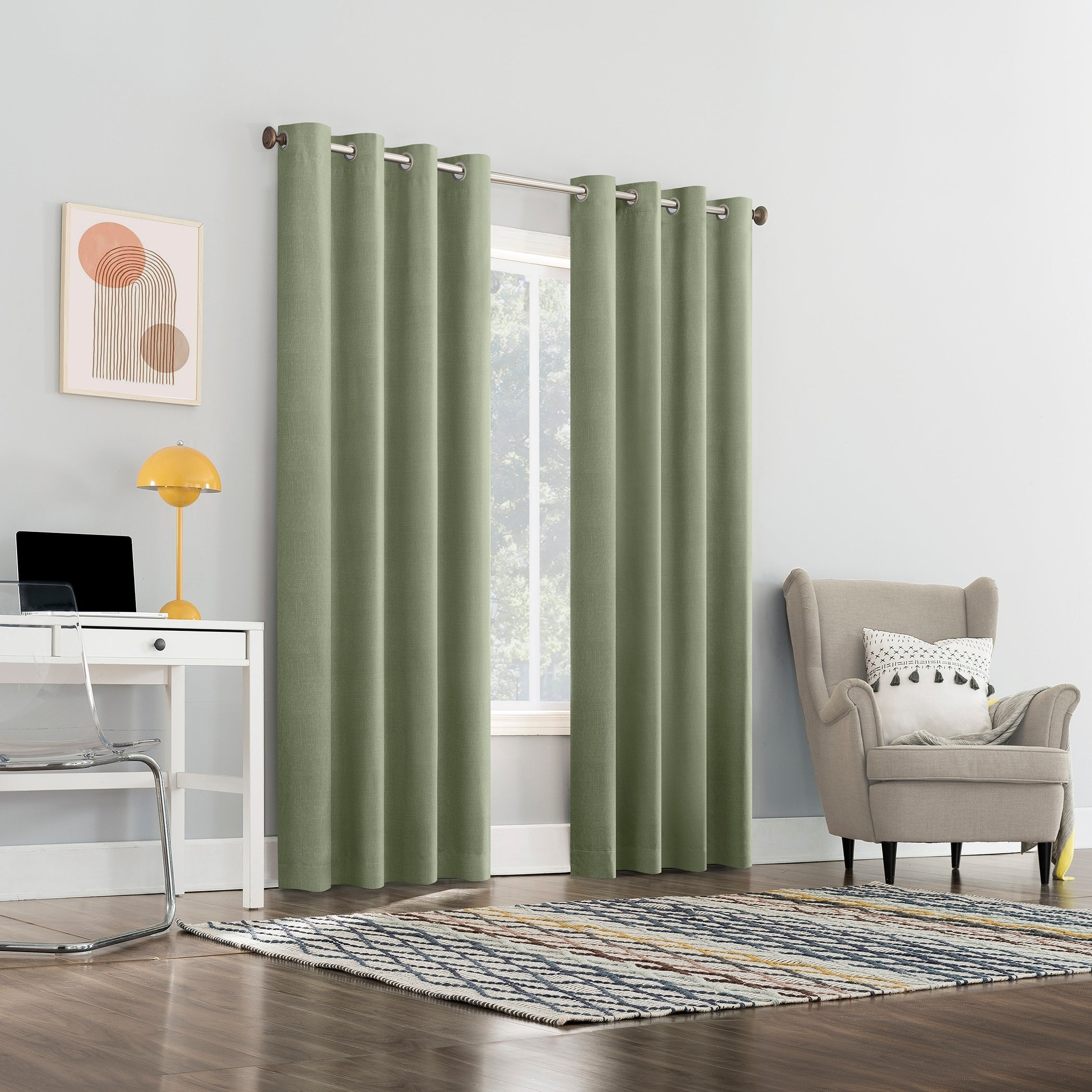 Sun Zero Duran Thermal Insulated Total Blackout Grommet 1-Piece Curtain Panel, Single Panel