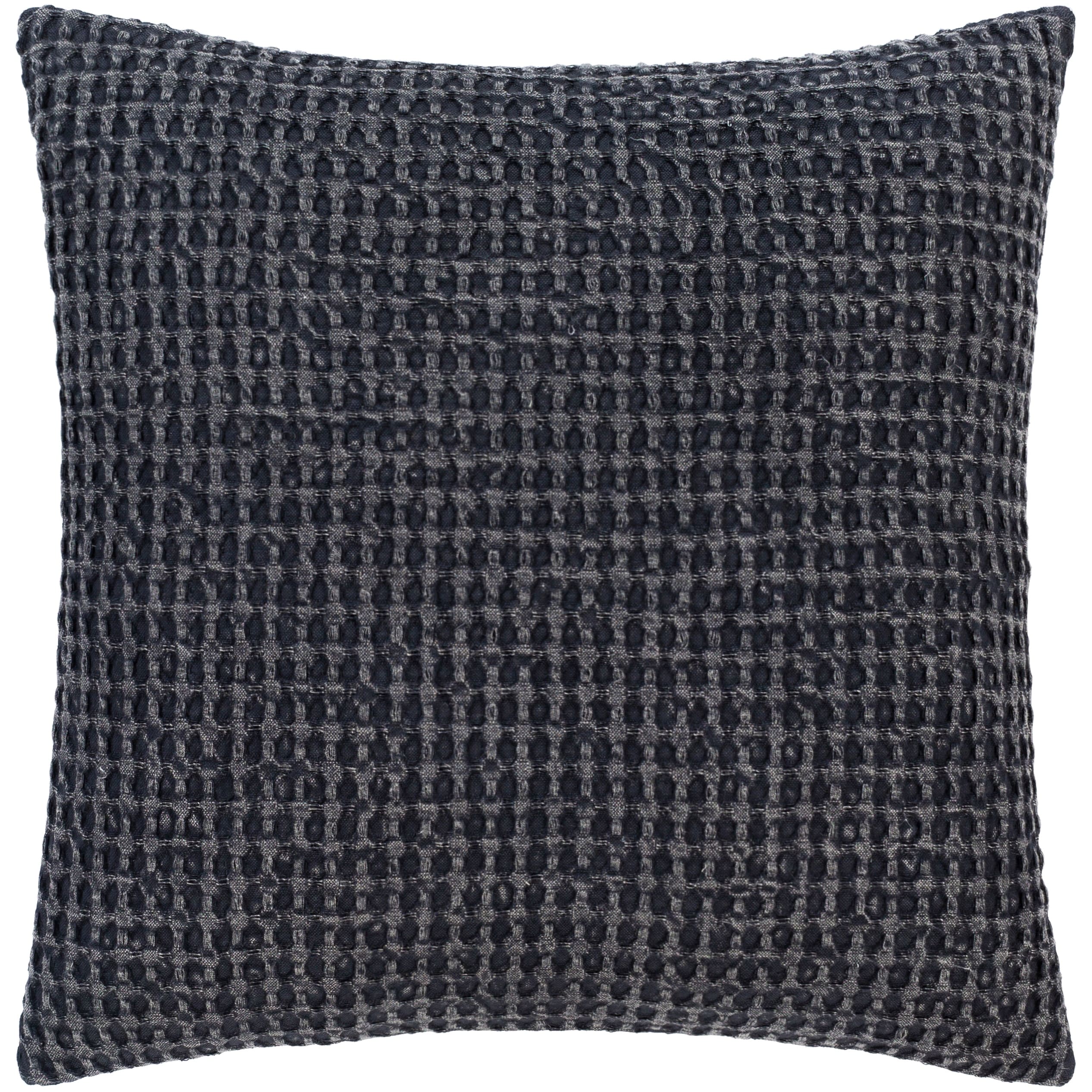 Livabliss Whitley Faded Waffle Weave Cotton Throw Pillow