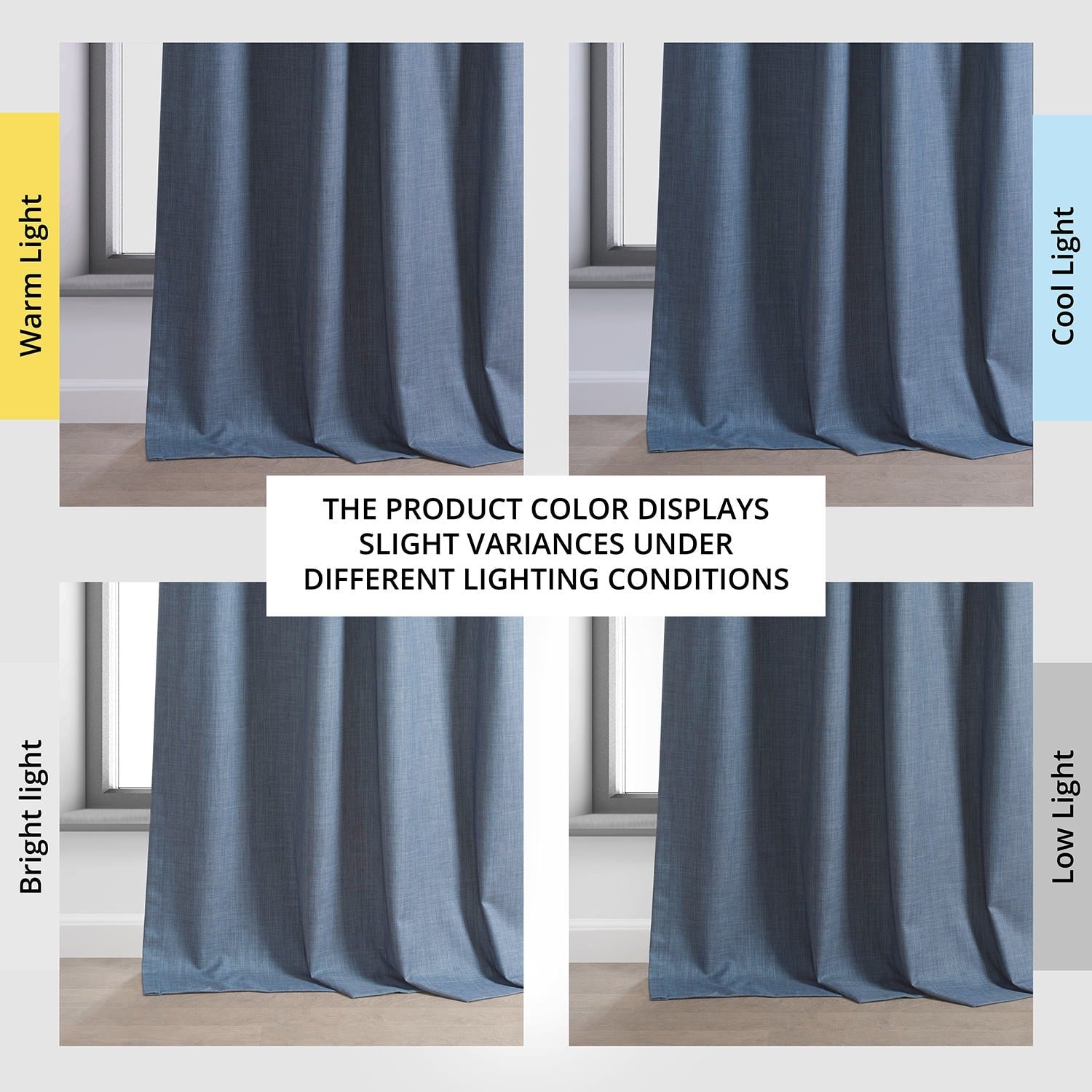 Exclusive Fabrics Performance Linen Luxury Blackout Curtains (1 Panel) - Thermal Insulation, Elegant Blackout Drapery