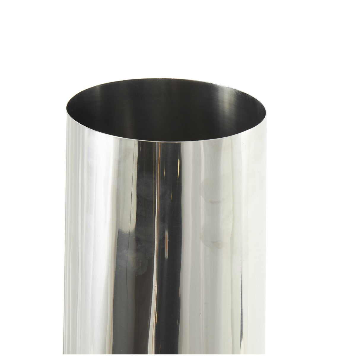 Stainless Steel Metal Minimalistic Tall Floor Cone Decorative Vase - Gold or Silver - Roche River Decor