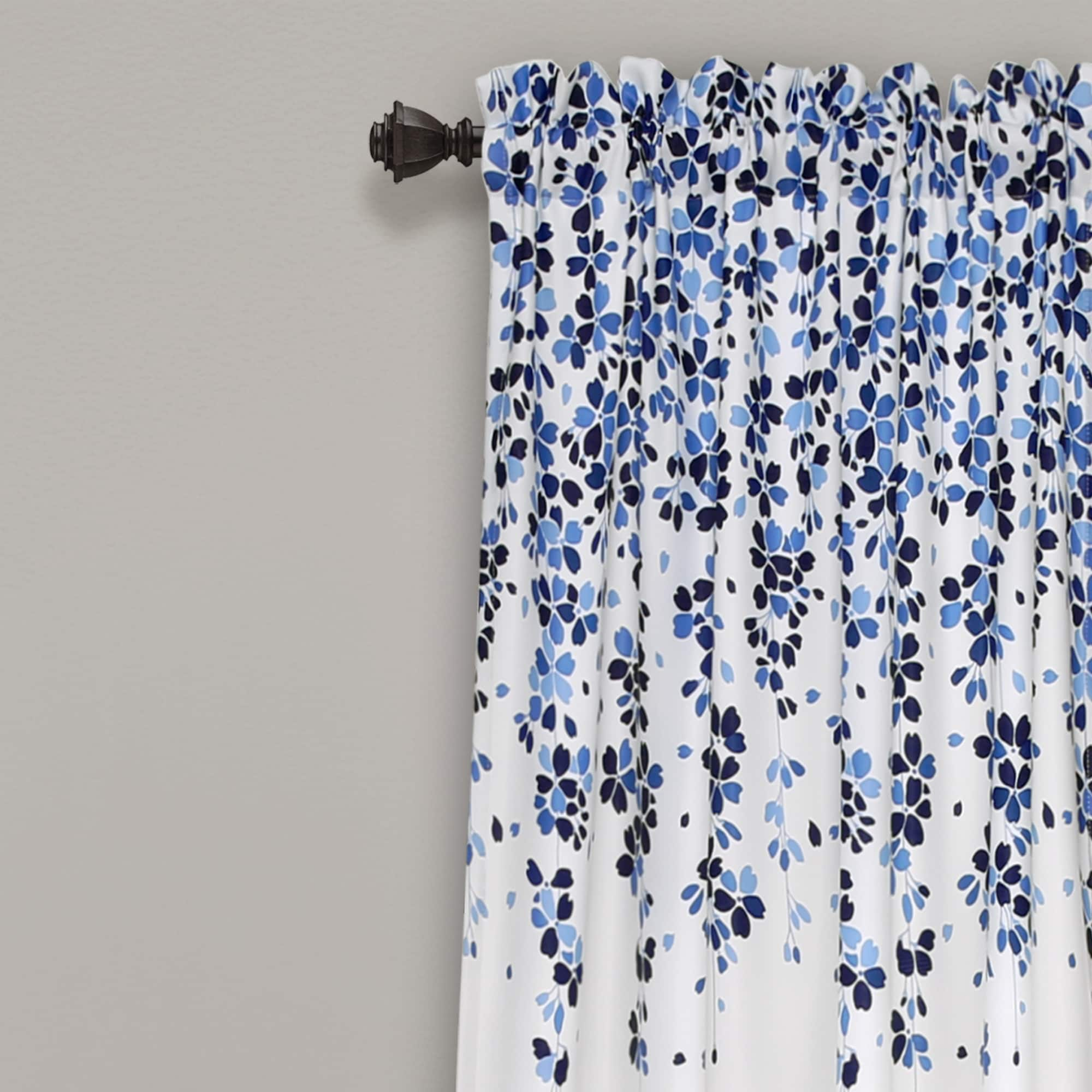 Lush Decor Weeping Flowers Room Darkening Curtain Panel Pair