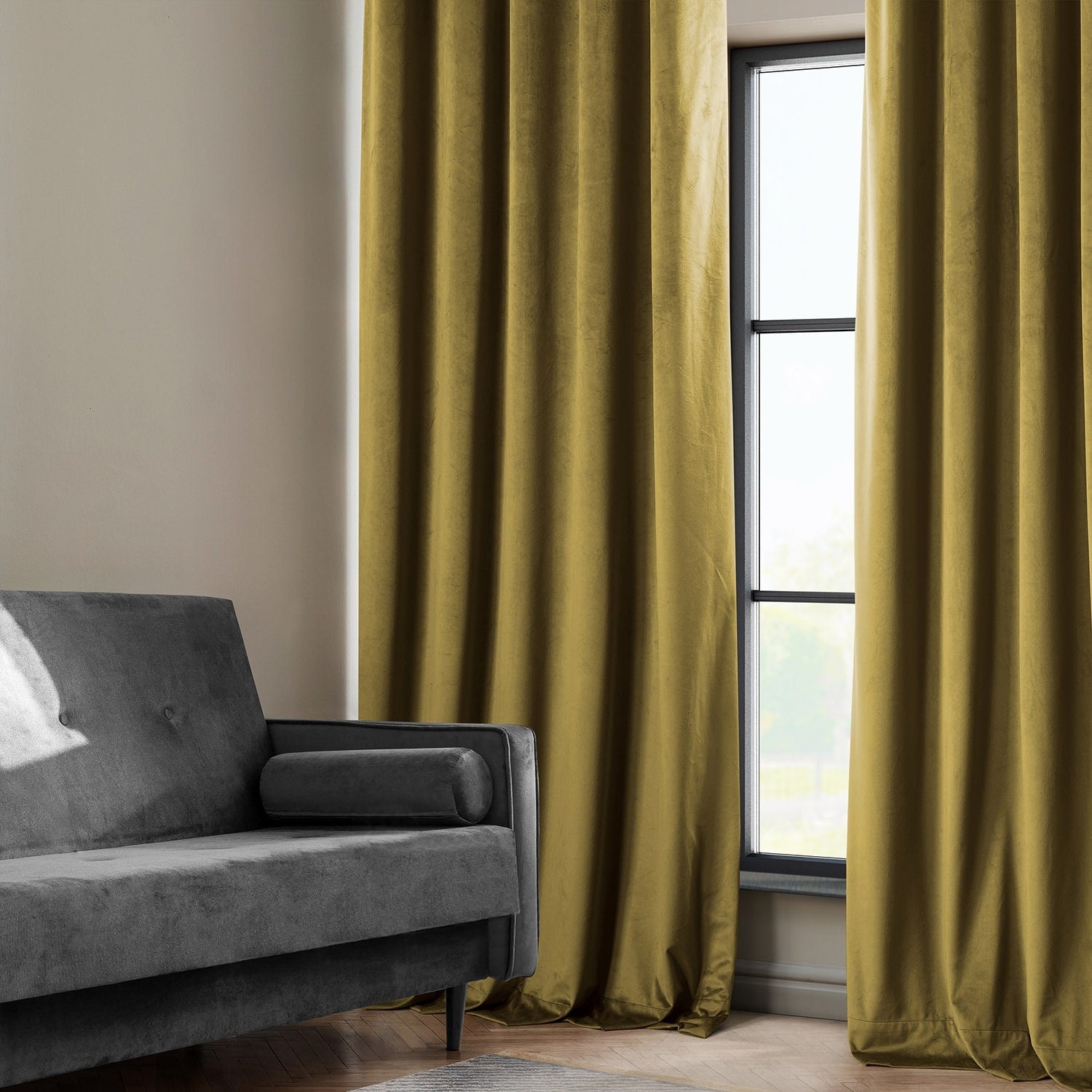 Exclusive Fabrics Heritage Plush Velvet Room Darkening Curtain (1 Panel) - Luxurious Single Drapery for Enhanced Room Darkening