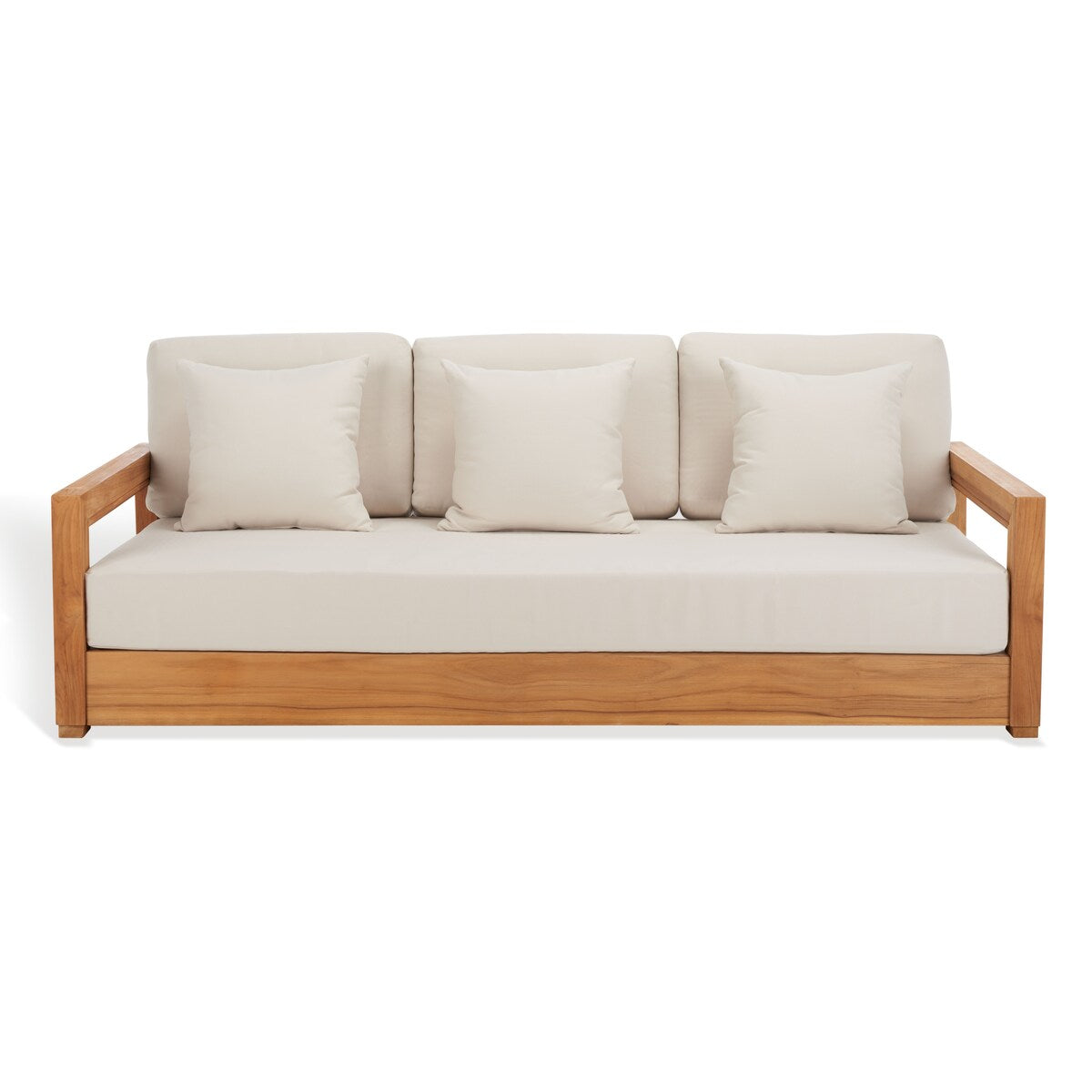 SAFAVIEH Couture Montford Teak 3-Seat Bench Casing - 72Wx29Dx1H