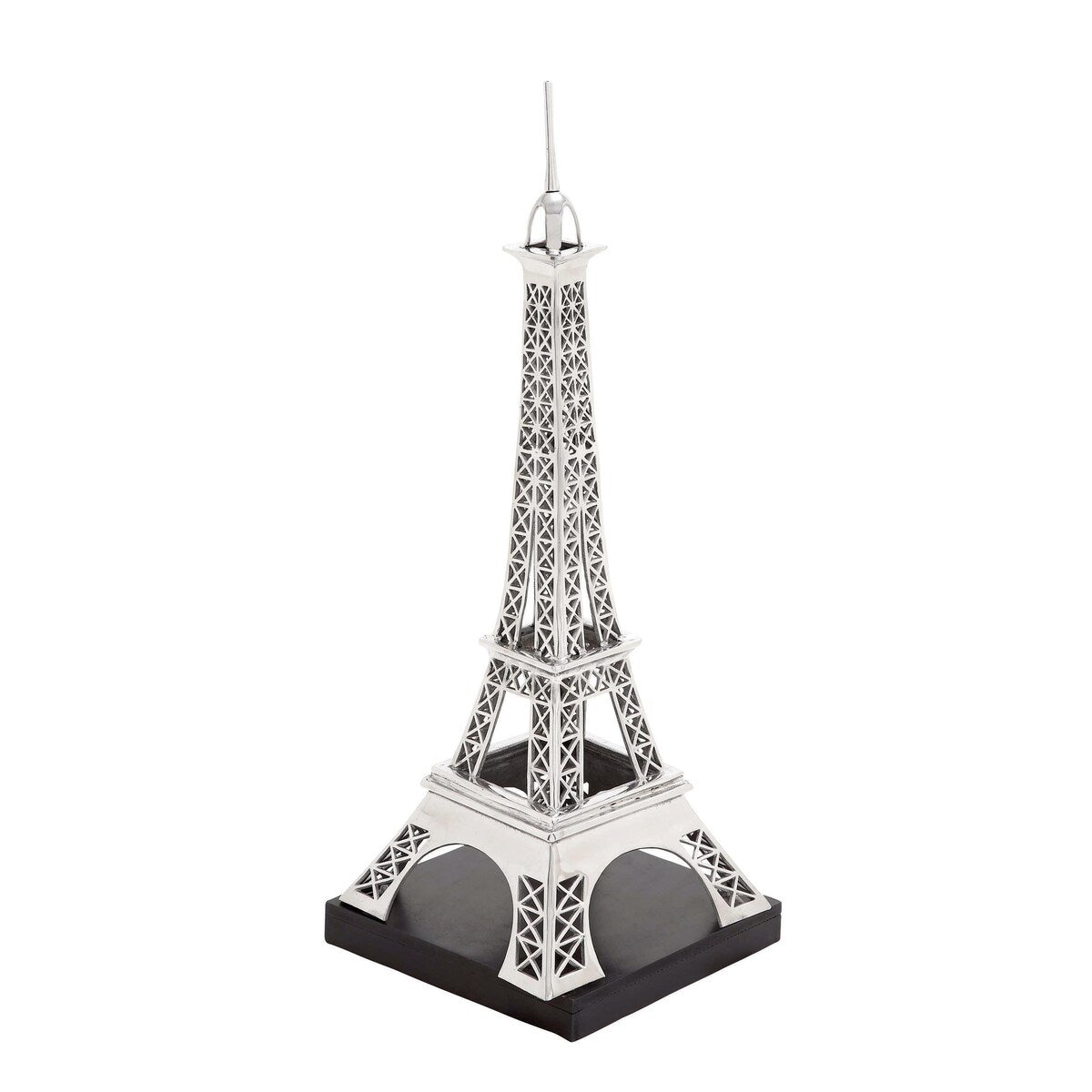 Aluminum Metal Eiffel Tower Decorative Sculpture - Silver - Roche River Decor