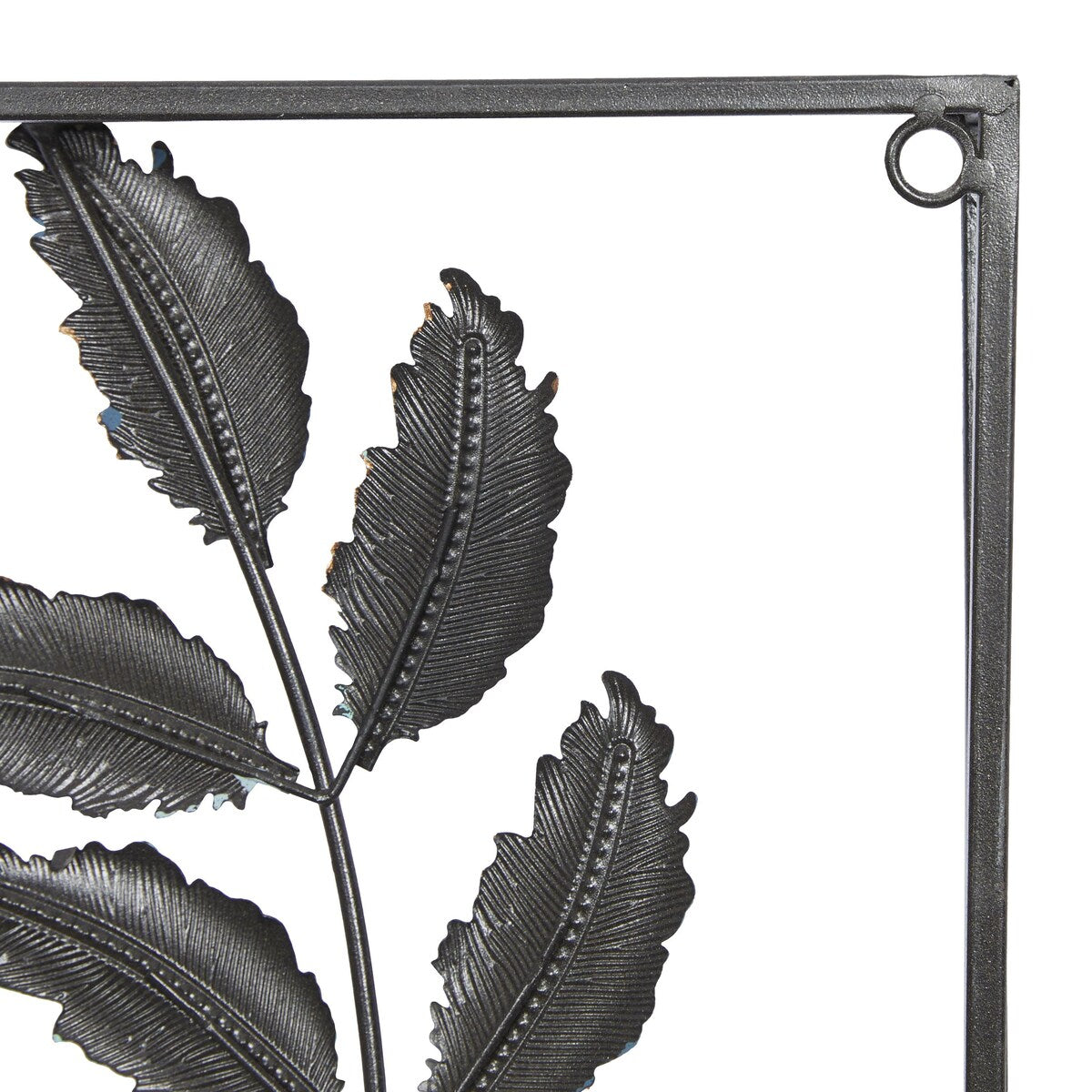 Metal Leaf Home Wall Decor - Set of 2 Black - Roche River Decor