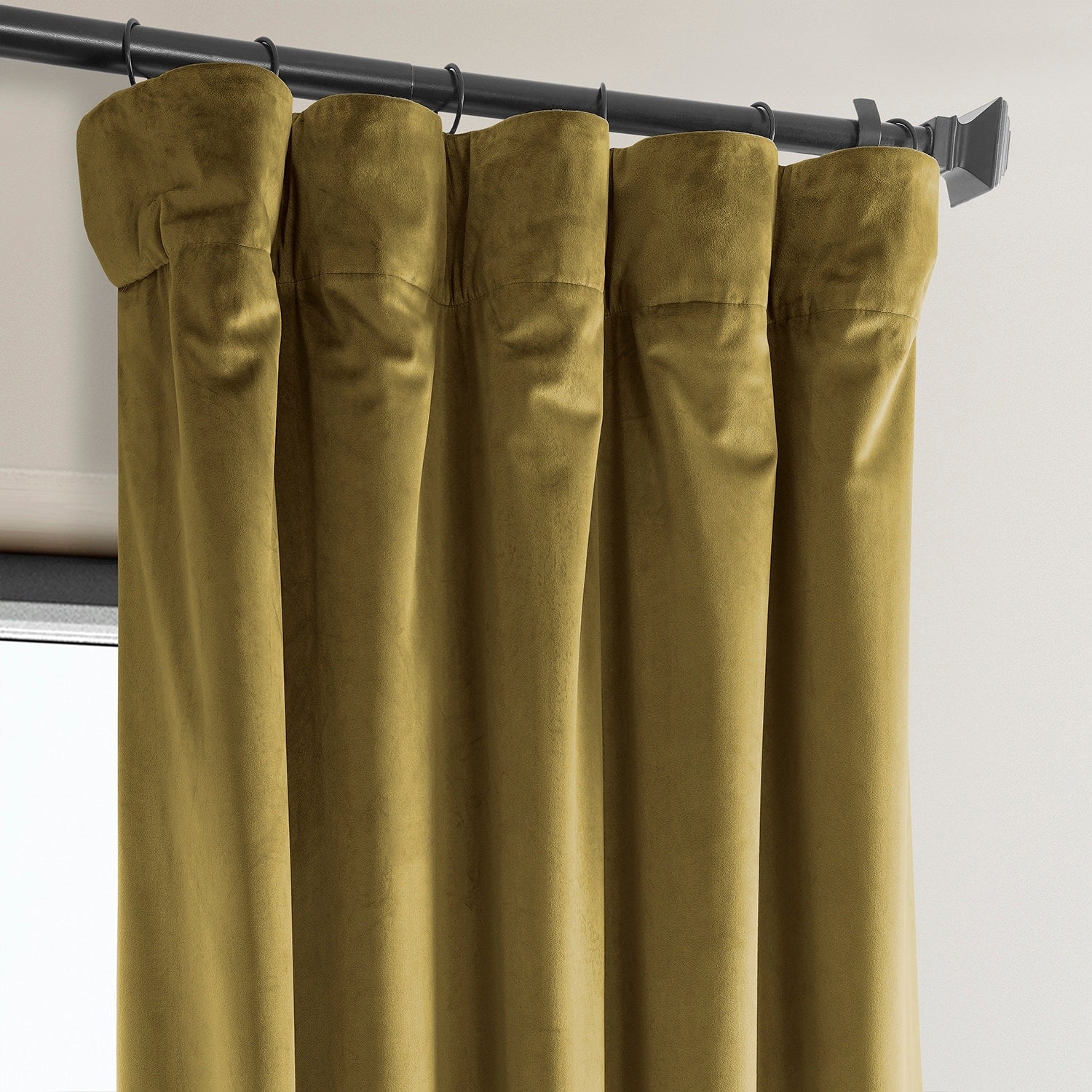 Exclusive Fabrics Heritage Plush Velvet Room Darkening Curtain (1 Panel) - Luxurious Single Drapery for Enhanced Room Darkening