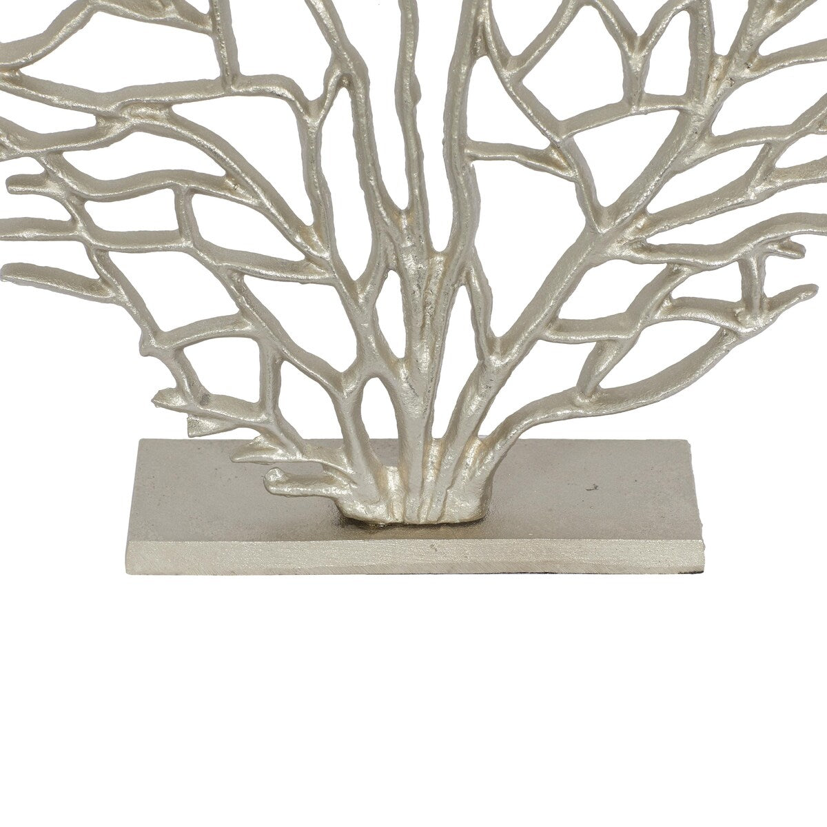 Aluminum Metal Coral Decorative Sculpture - Silver - Roche River Decor