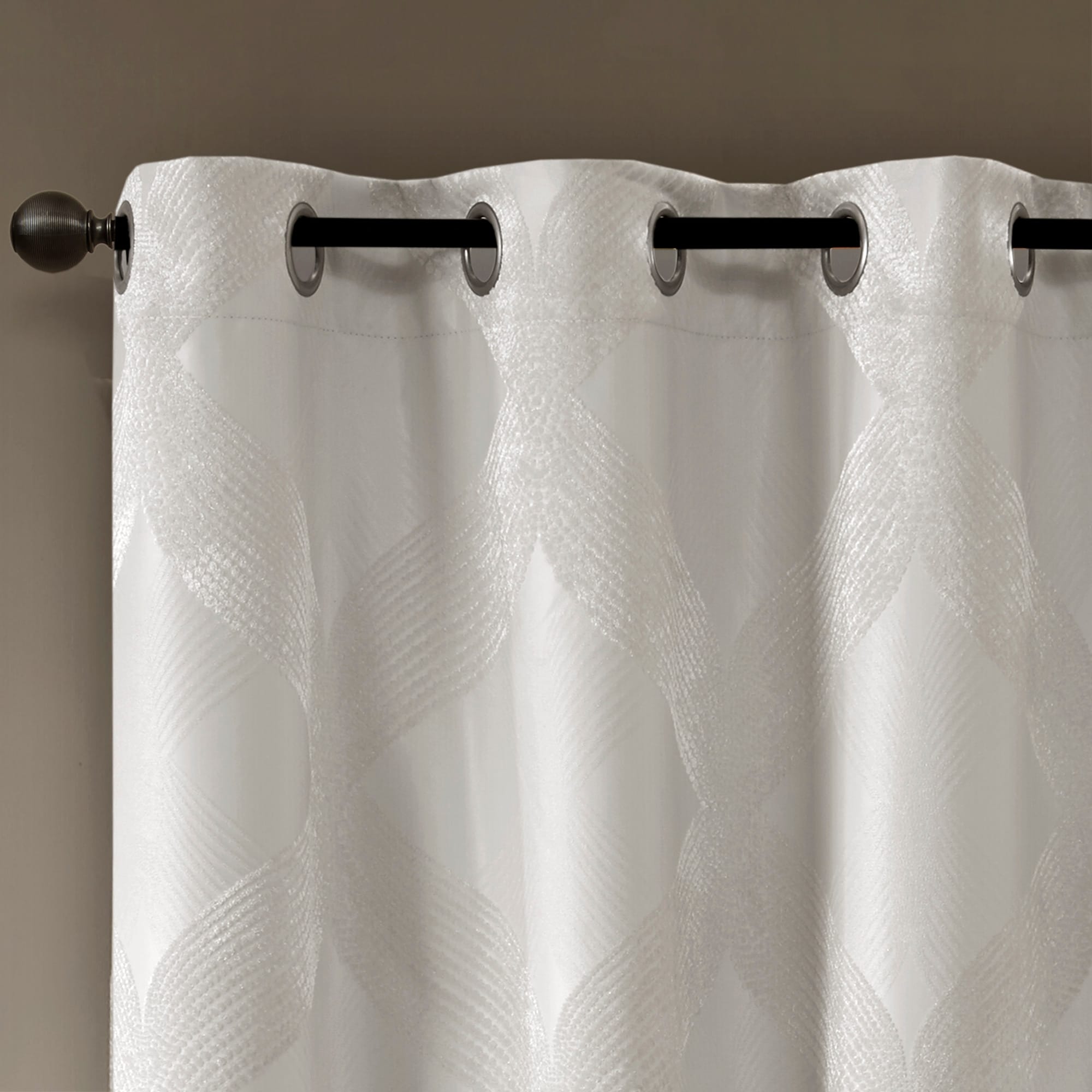 SunSmart Abel Ogee Knitted Jacquard Total Blackout Curtain Panel