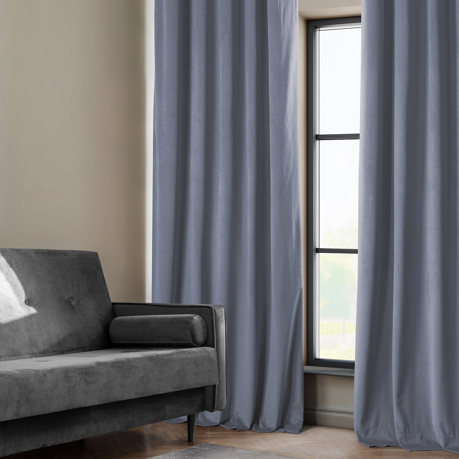 Exclusive Fabrics Heritage Plush Velvet Room Darkening Curtain (1 Panel) - Luxurious Single Drapery for Enhanced Room Darkening