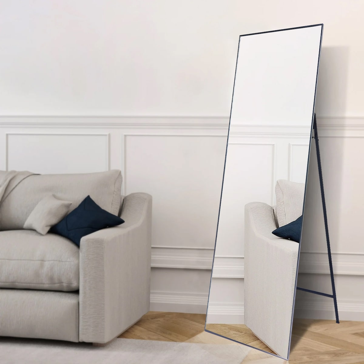 Rectangular Metal Framed Full Length Mirror